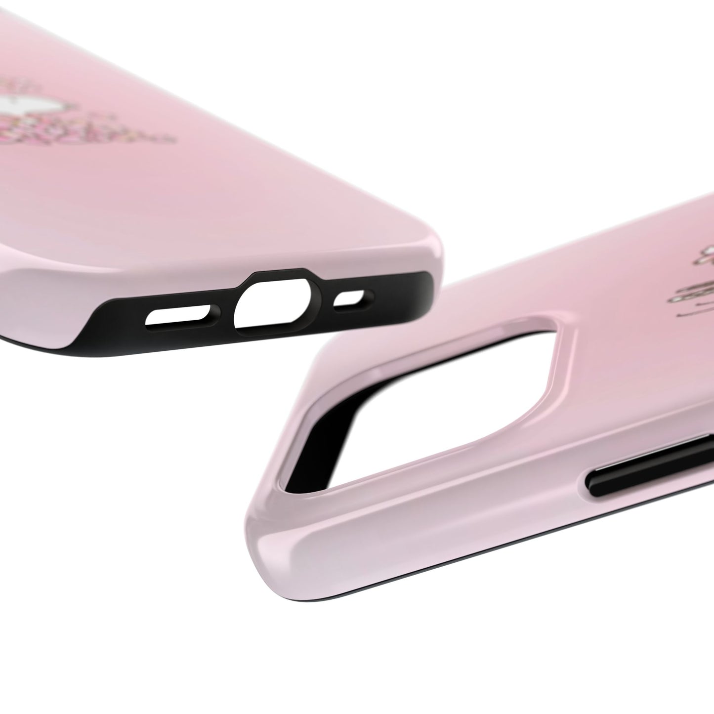 Cute Bunny Floral Tough Phone Cases, Spring Accessories, Gift for Her, Durable Cell Case, Pet Lovers, Unique Spring Decor