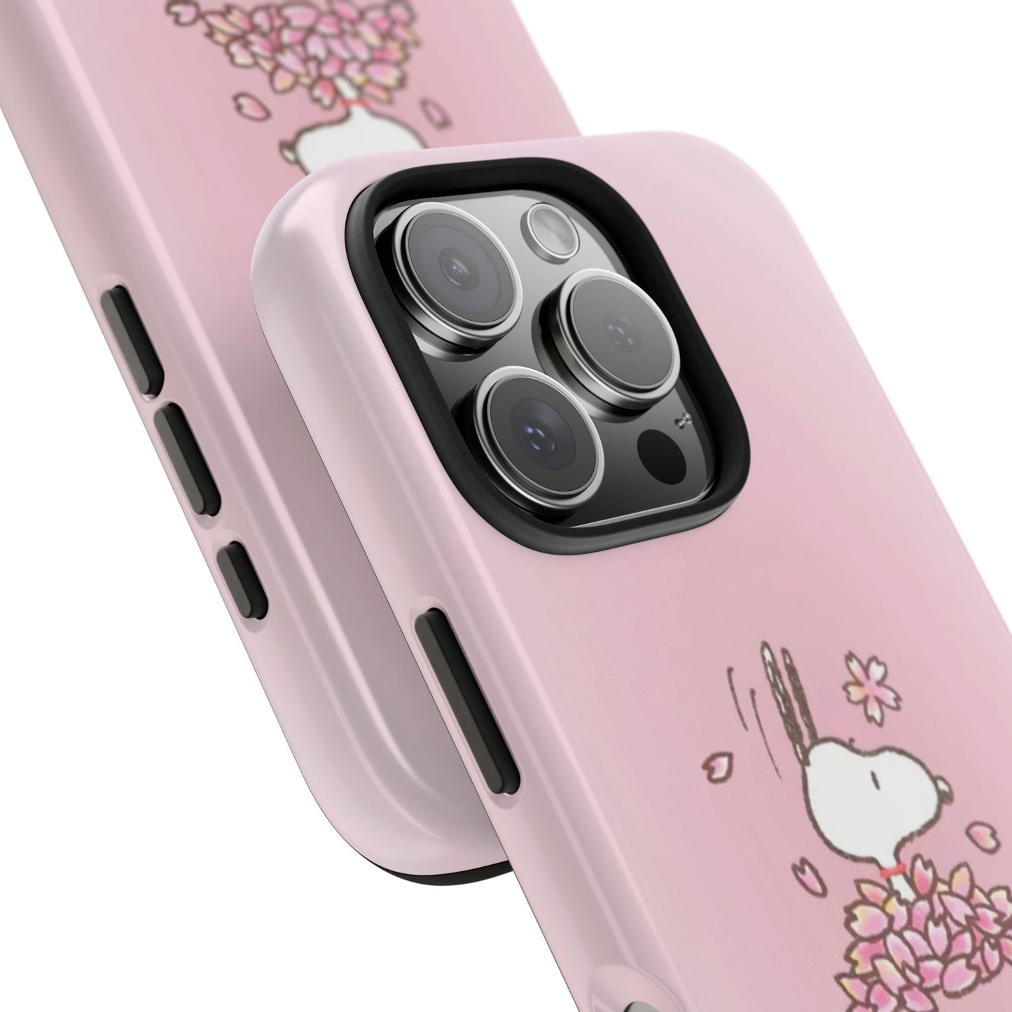 Cute Bunny Floral Tough Phone Cases, Spring Accessories, Gift for Her, Durable Cell Case, Pet Lovers, Unique Spring Decor
