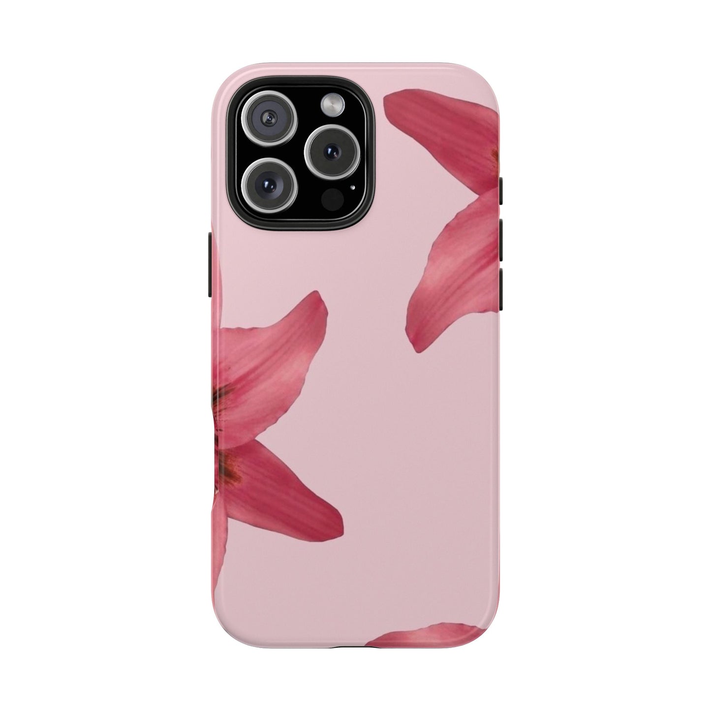 Stylish Floral Phone Case - Tough & Durable, Pink Lily Design, Perfect for Flower Lovers, Gift for Her, Seasonal Accessory, Phone Protection