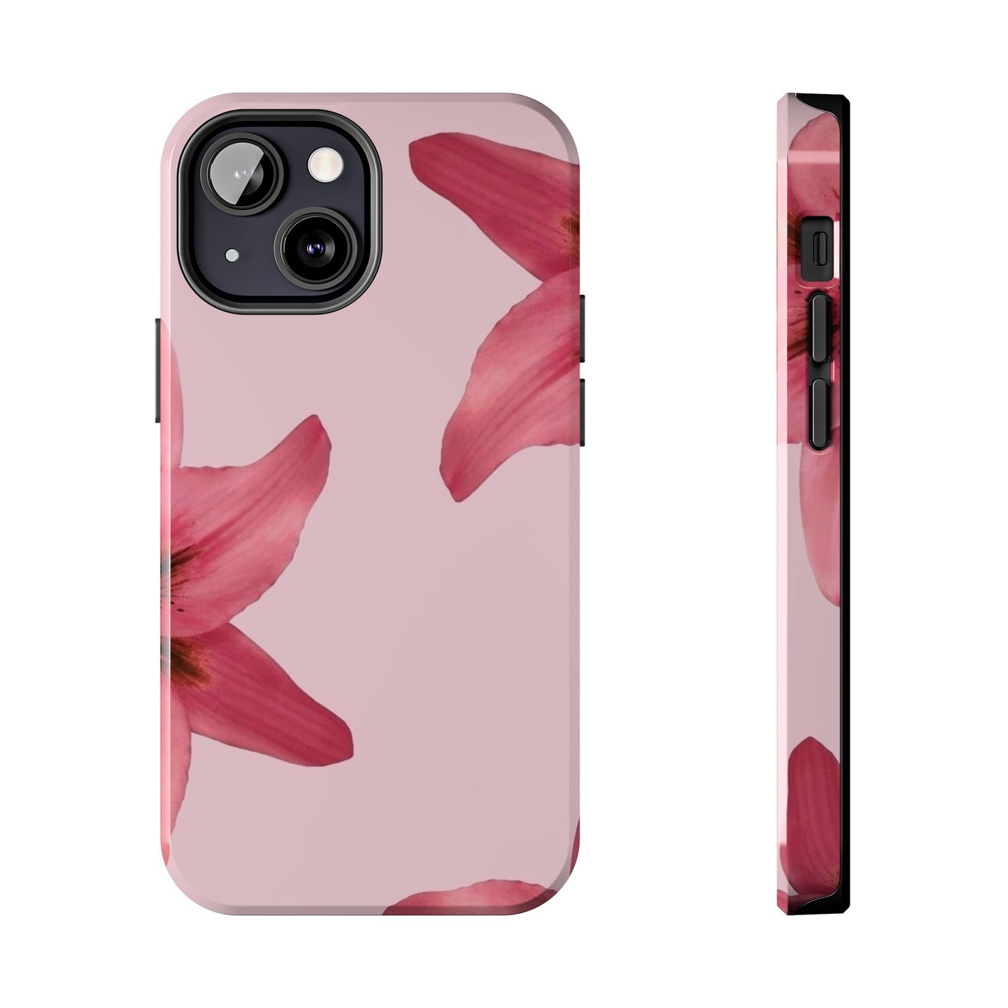 Stylish Floral Phone Case - Tough & Durable, Pink Lily Design, Perfect for Flower Lovers, Gift for Her, Seasonal Accessory, Phone Protection