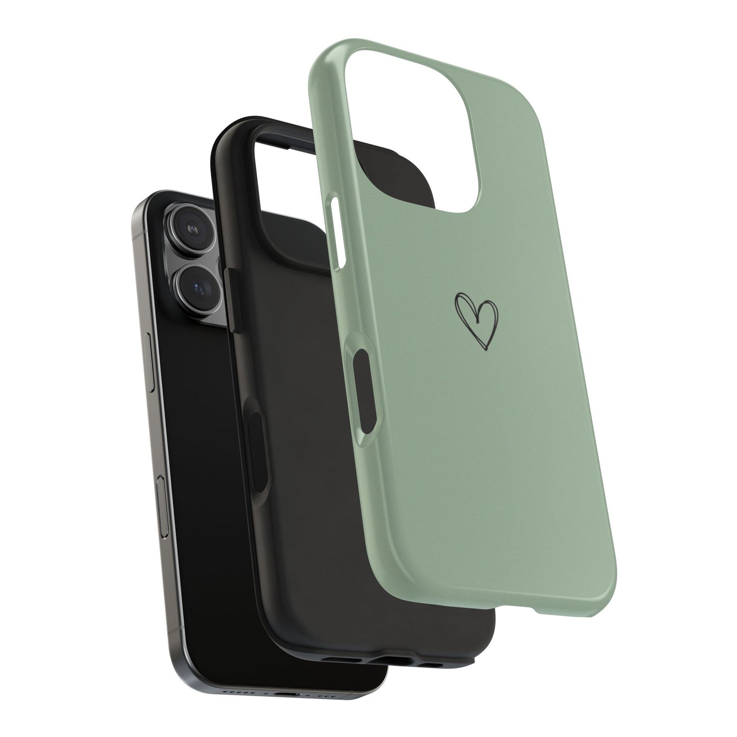 Stylish Tough Phone Cases with Heart Design, Cute Mobile Covers, Unique Gifts for Him/Her, Durable Accessories, Birthday/Friends/Valentine's