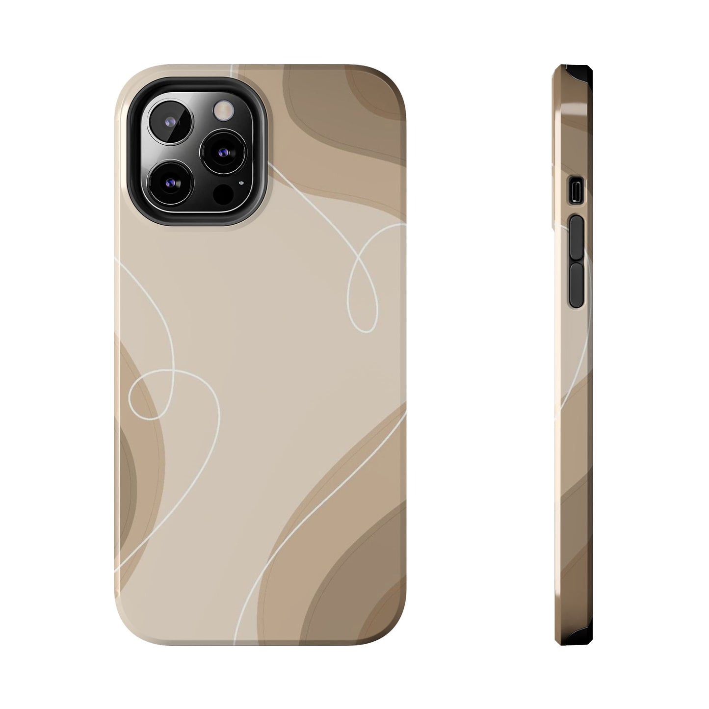 Abstract Wave Tough Phone Cases, Modern Phone Covers, Stylish Protective Cases, Gift for Her, Minimalist Design
