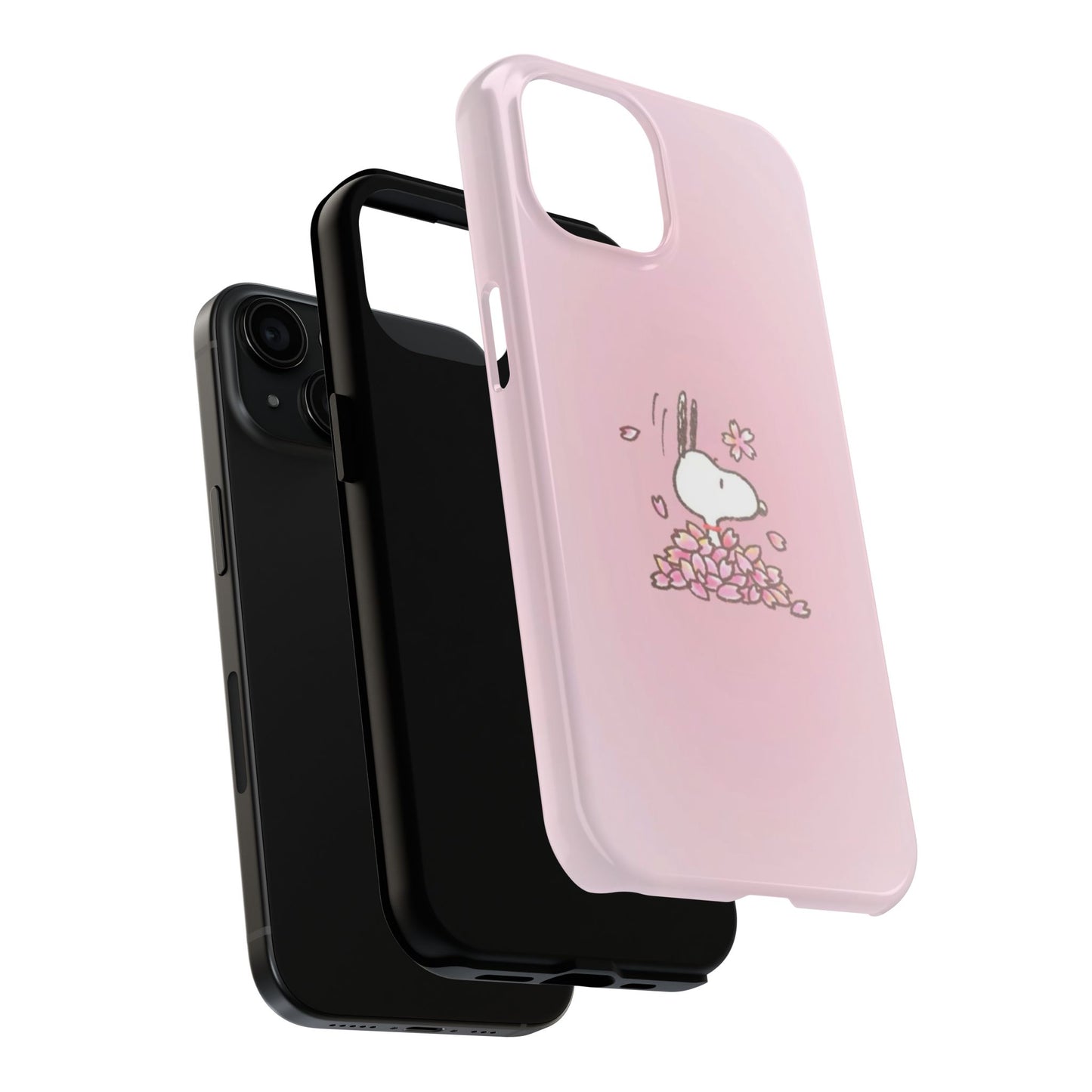 Cute Bunny Floral Tough Phone Cases, Spring Accessories, Gift for Her, Durable Cell Case, Pet Lovers, Unique Spring Decor