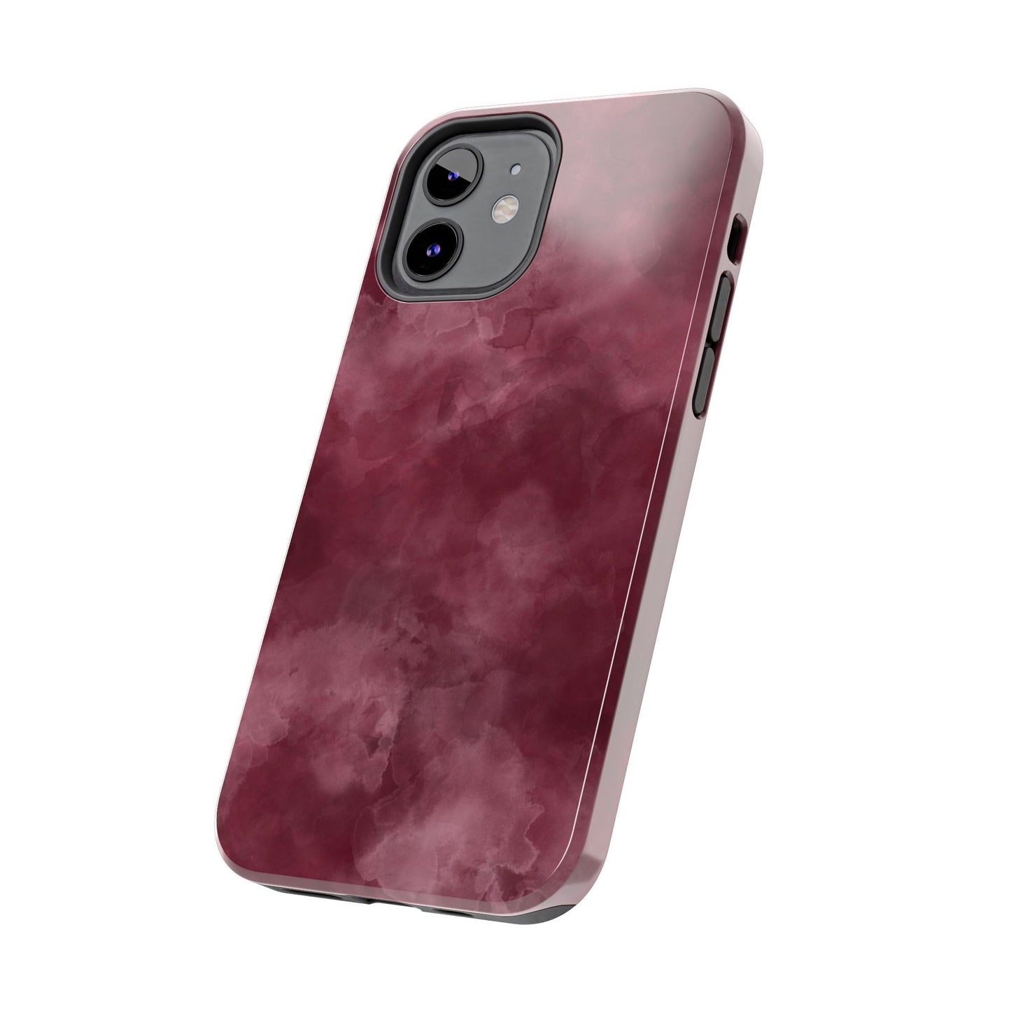 Elegant Burgundy Tough Phone Cases, Stylish Phone Cover, Durable Phone Protector, Unique Gift, Trendy Tech Accessories