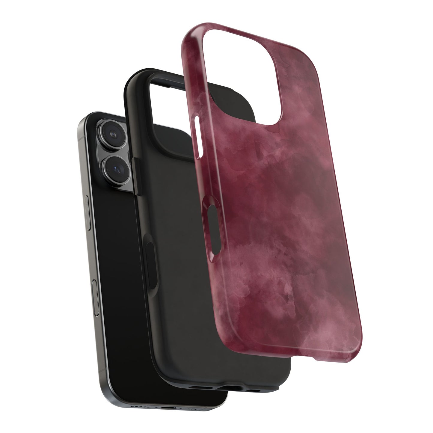Elegant Burgundy Tough Phone Cases, Stylish Phone Cover, Durable Phone Protector, Unique Gift, Trendy Tech Accessories
