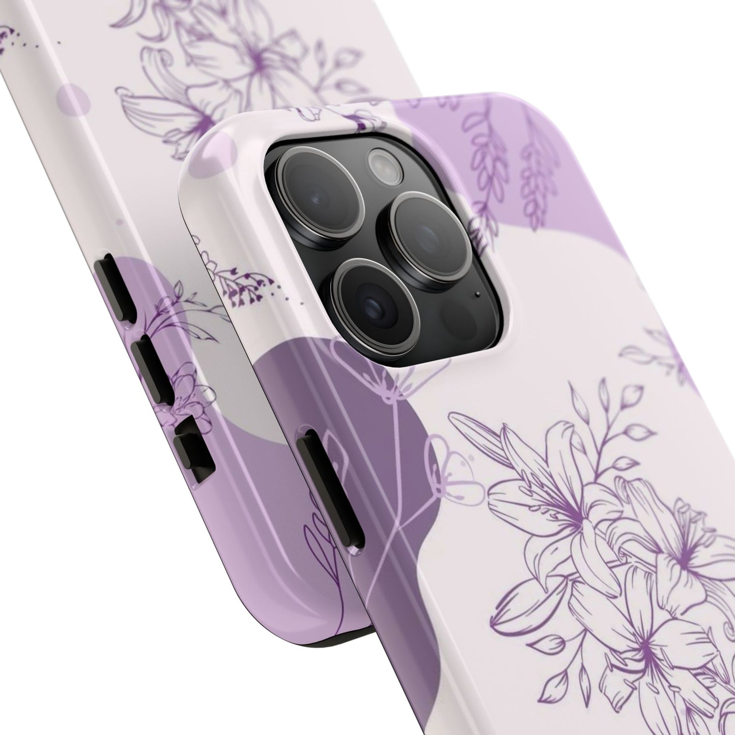 Stylish Floral Tough Phone Cases - Durable Floral Design for Women, Gift for Her, Phone Protection, Nature-Inspired Tech Accessories