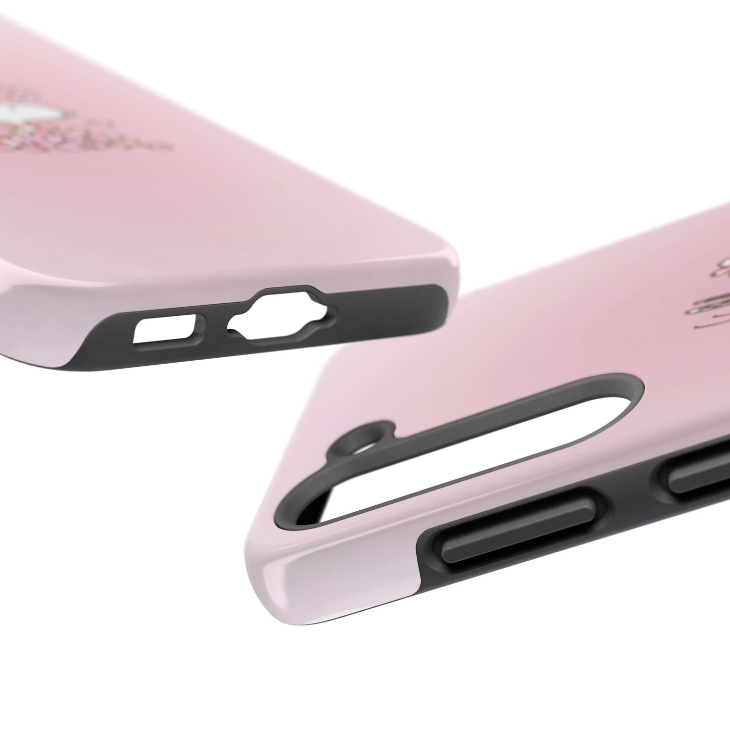 Cute Bunny Floral Tough Phone Cases, Spring Accessories, Gift for Her, Durable Cell Case, Pet Lovers, Unique Spring Decor