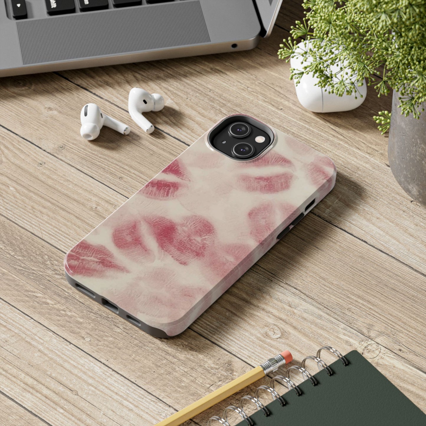 Stylish Kiss Print Phone Cases | Chic Mobile Covers for Trendy Users, Gift for Her, Protective Case, Birthday Present, Valentine's Day