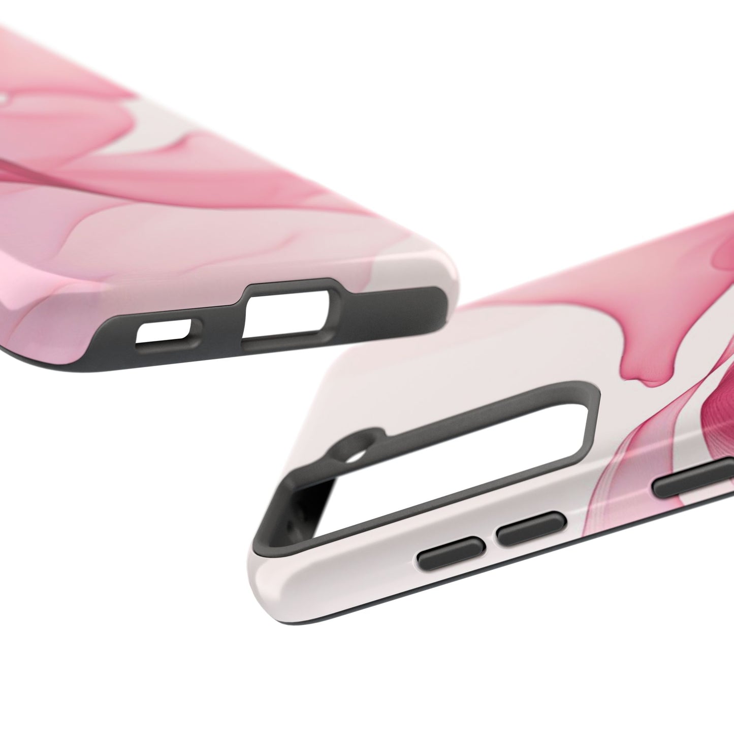 Elegant Tough Phone Cases | Stylish Shockproof Covers for Women | Trendy Gift for Birthdays, Holidays, or Any Occasion, Pink Flow Design