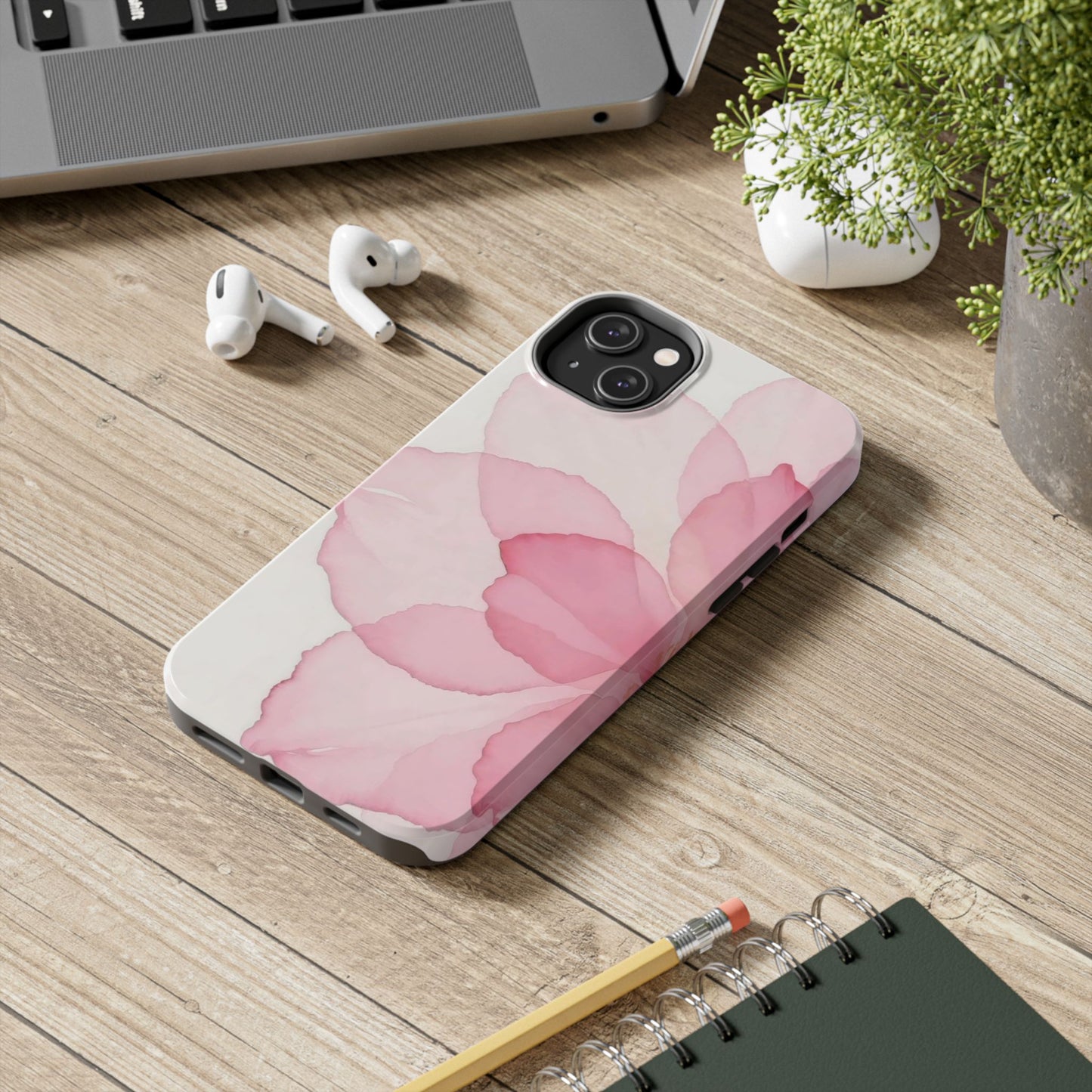 Floral Tough Phone Cases, Durable Phone Cover, Pink Flower Design, Gift for Her, Elegant Phone Accessory, Protect Your Phone