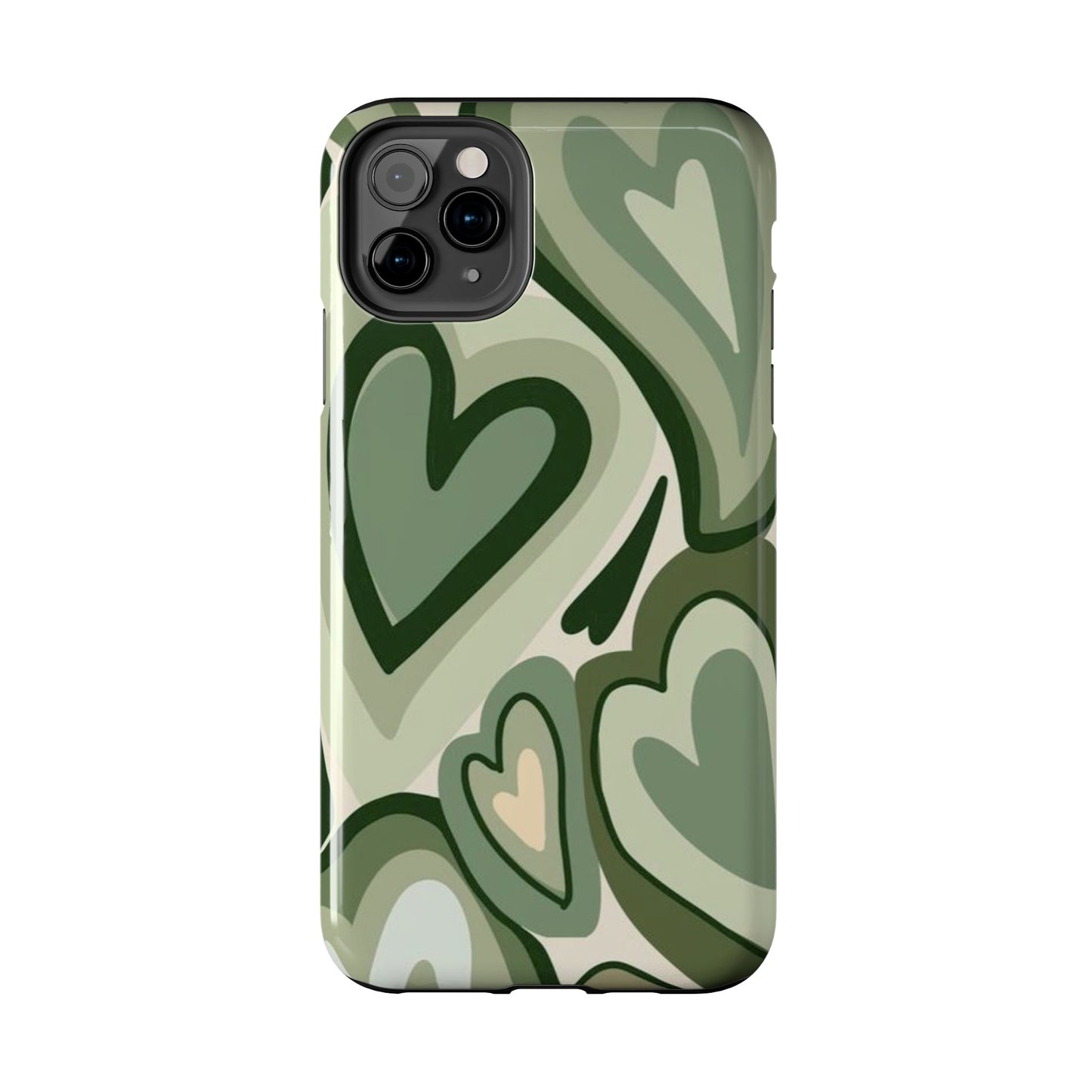 Heartfelt Patterned Tough Phone Cases, Cute Phone Cases, Gift for Her, Valentine's Day, Trendy Accessories, Nature-Inspired Design