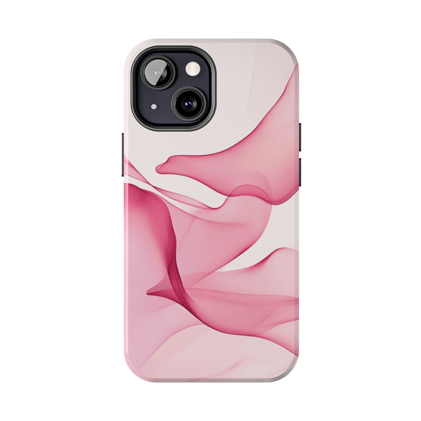 Elegant Tough Phone Cases | Stylish Shockproof Covers for Women | Trendy Gift for Birthdays, Holidays, or Any Occasion, Pink Flow Design