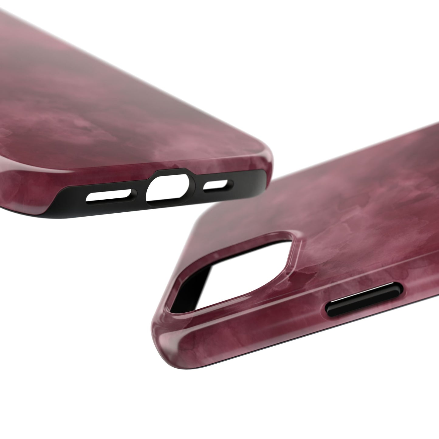 Elegant Burgundy Tough Phone Cases, Stylish Phone Cover, Durable Phone Protector, Unique Gift, Trendy Tech Accessories