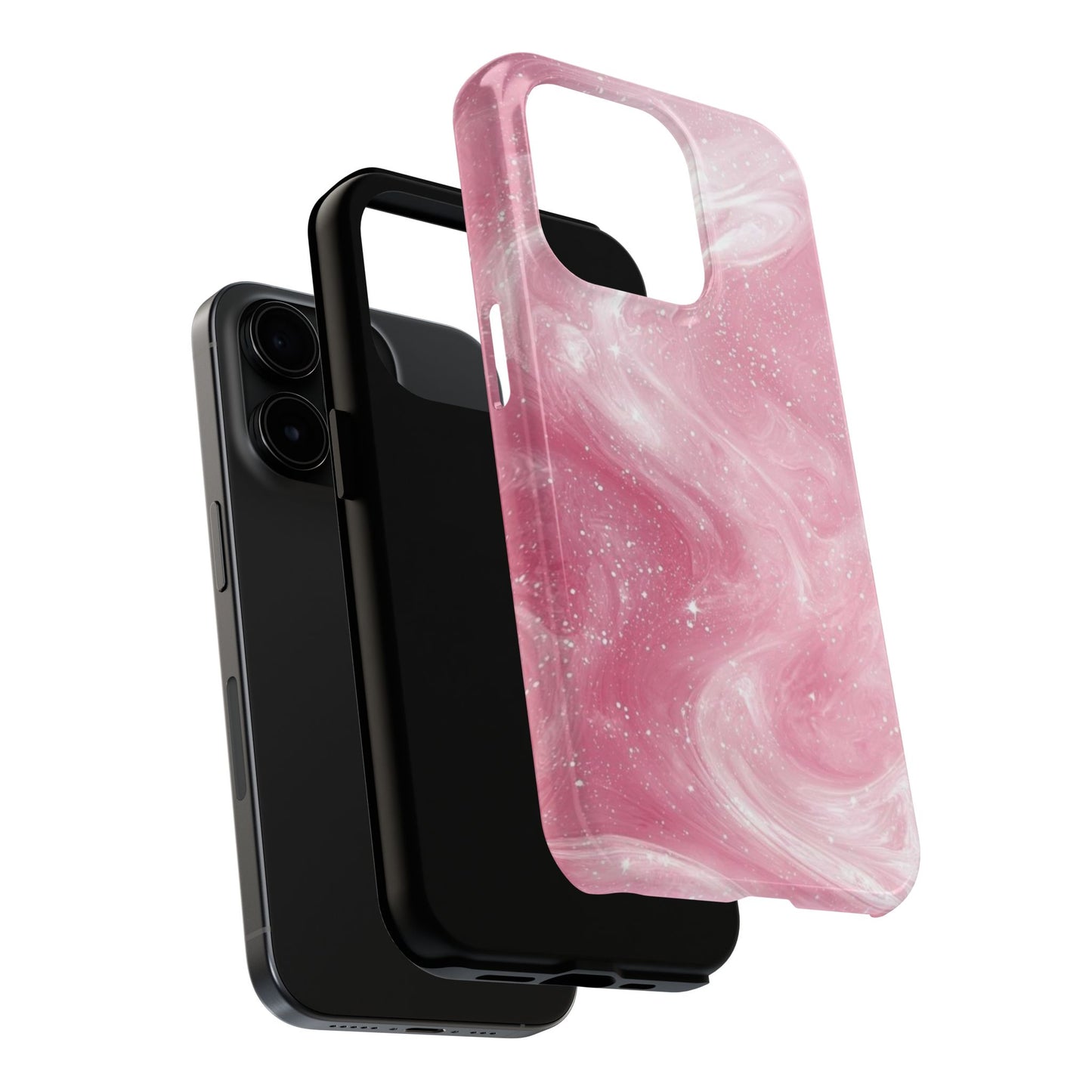 Stylish Tough Phone Cases - Pink Marble Design, Phone Cover for Women, Durable Protection, Trendy Gift, Birthday Present, Everyday Use