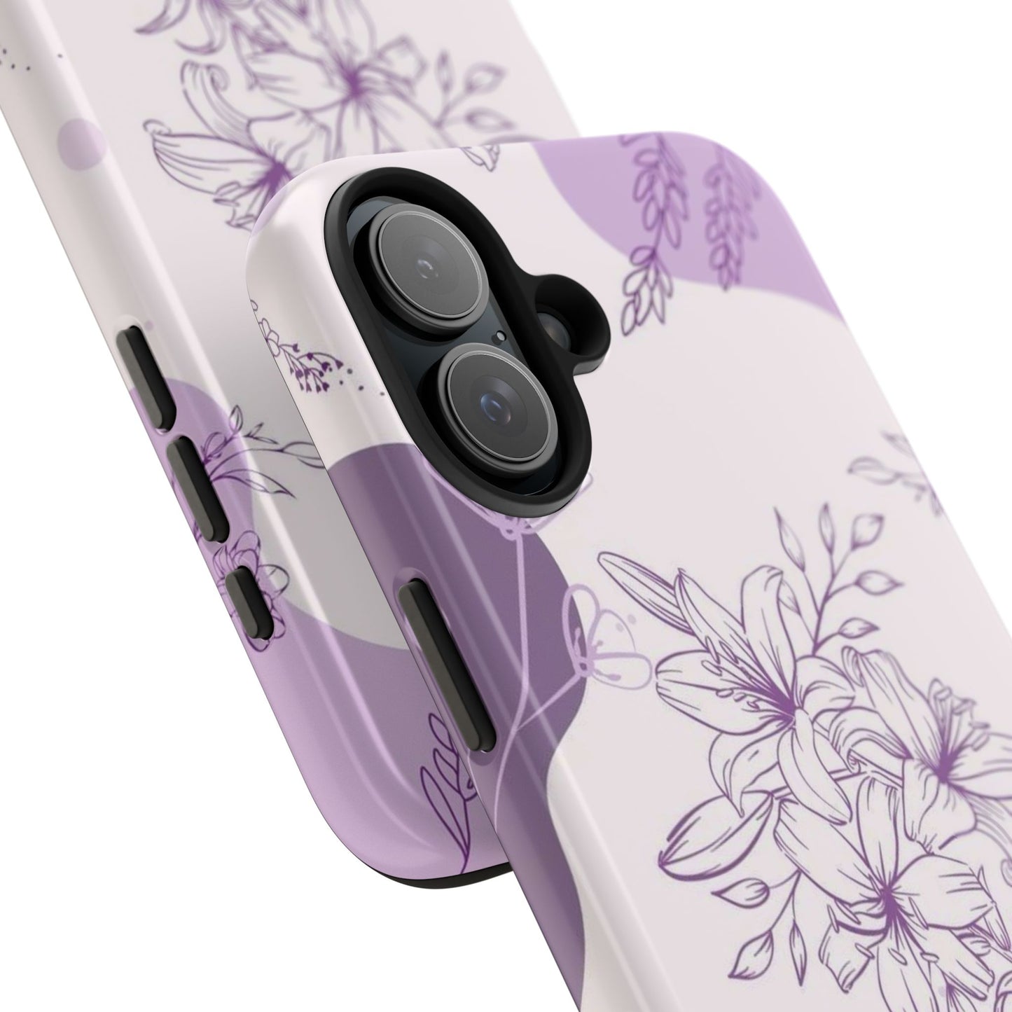 Stylish Floral Tough Phone Cases - Durable Floral Design for Women, Gift for Her, Phone Protection, Nature-Inspired Tech Accessories