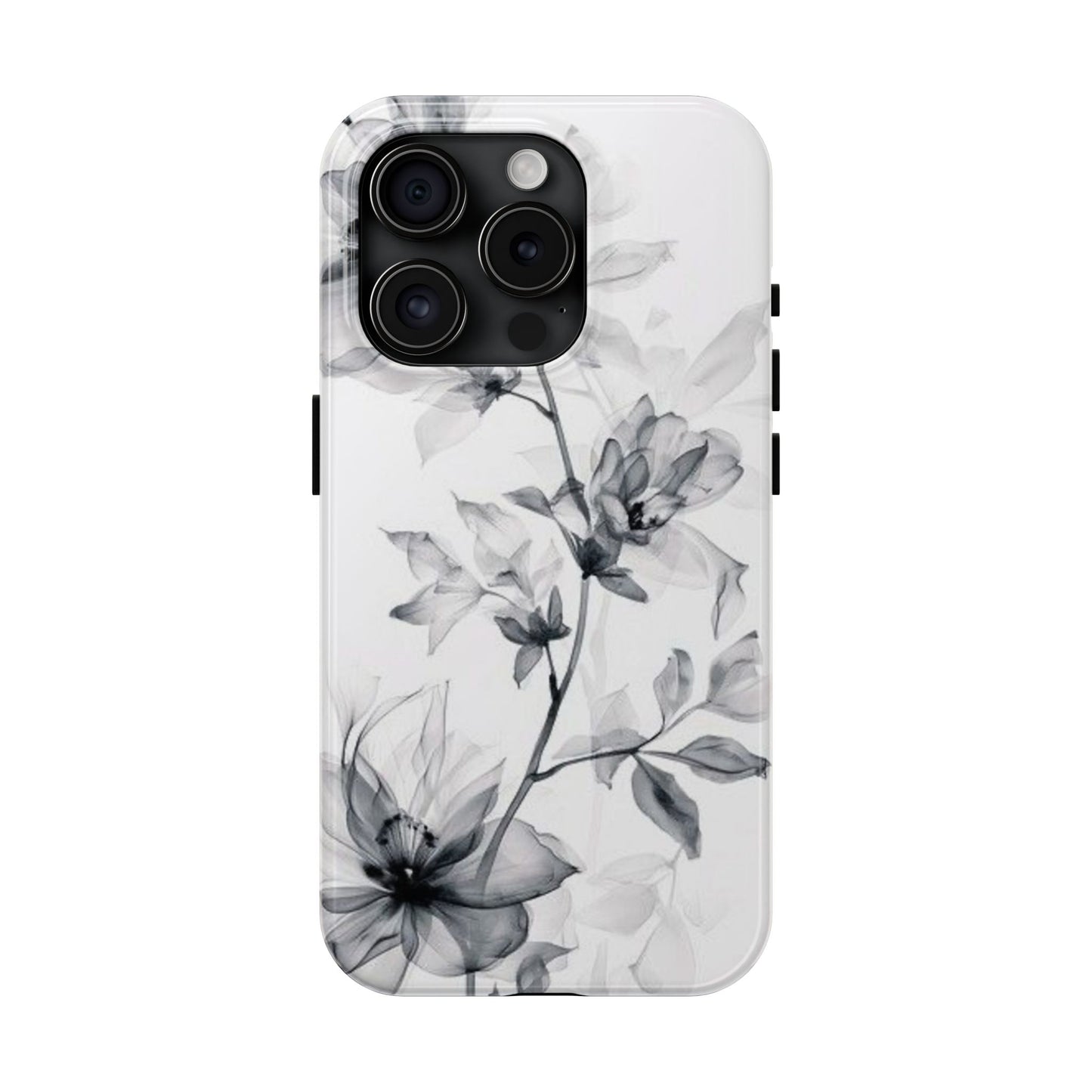 Elegant Floral Tough Phone Cases, Durable Phone Cover, Gift for Her, Protective Case, Floral Design, Stylish Accessory