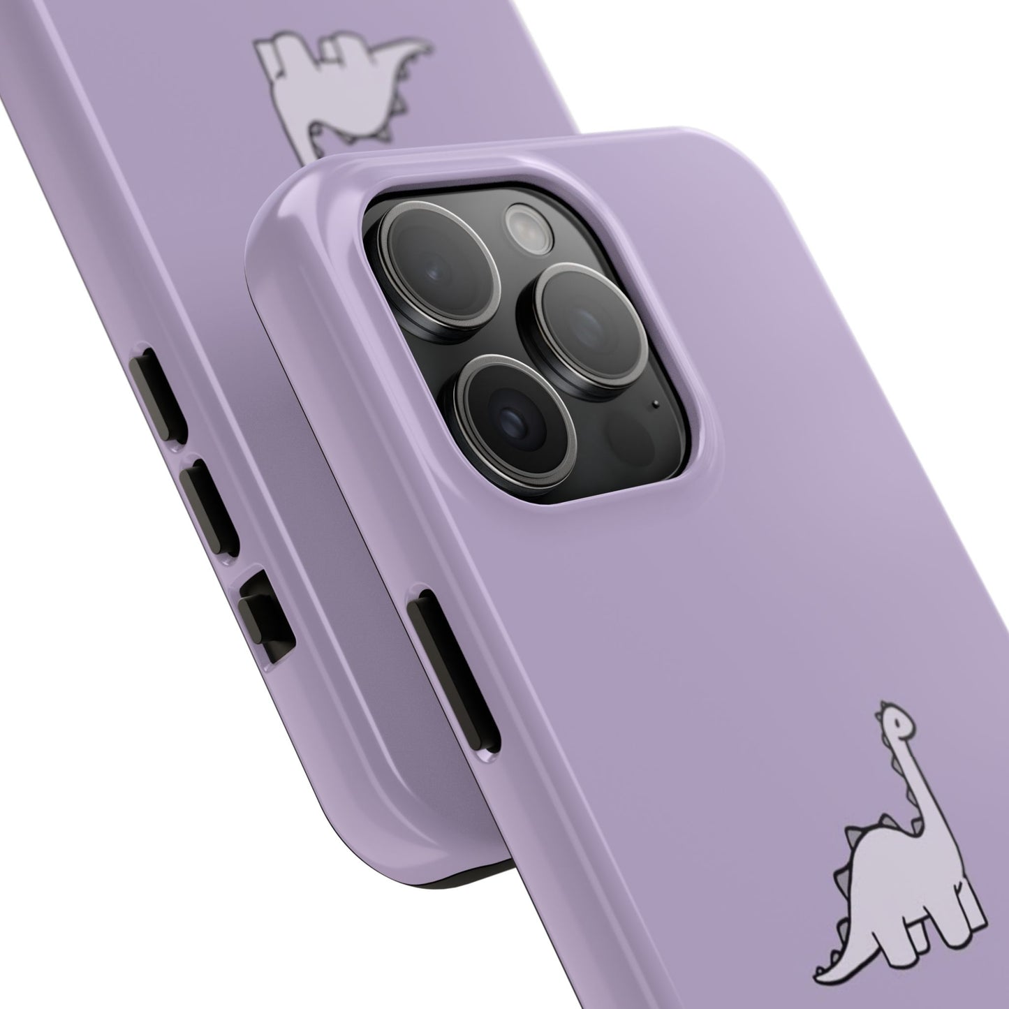 Cute Dinosaur Tough Phone Cases, Kid-Friendly Phone Covers, Dinosaur Gifts for Kids, Purple Phone Accessories, Durable Cases