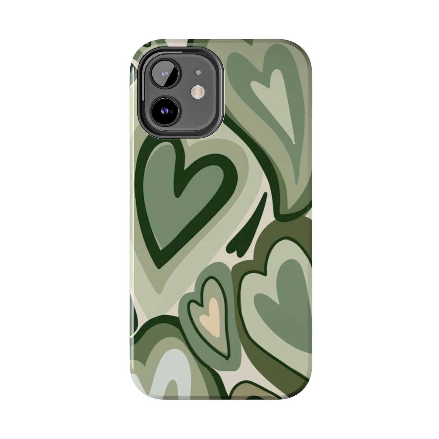 Heartfelt Patterned Tough Phone Cases, Cute Phone Cases, Gift for Her, Valentine's Day, Trendy Accessories, Nature-Inspired Design