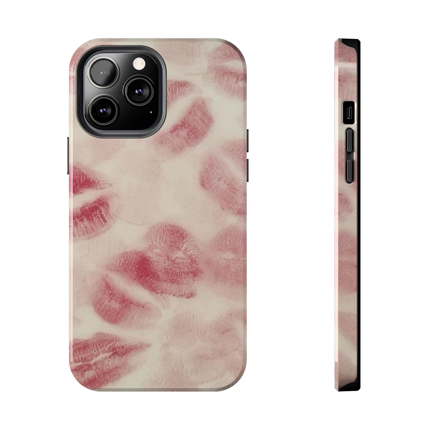 Stylish Kiss Print Phone Cases | Chic Mobile Covers for Trendy Users, Gift for Her, Protective Case, Birthday Present, Valentine's Day