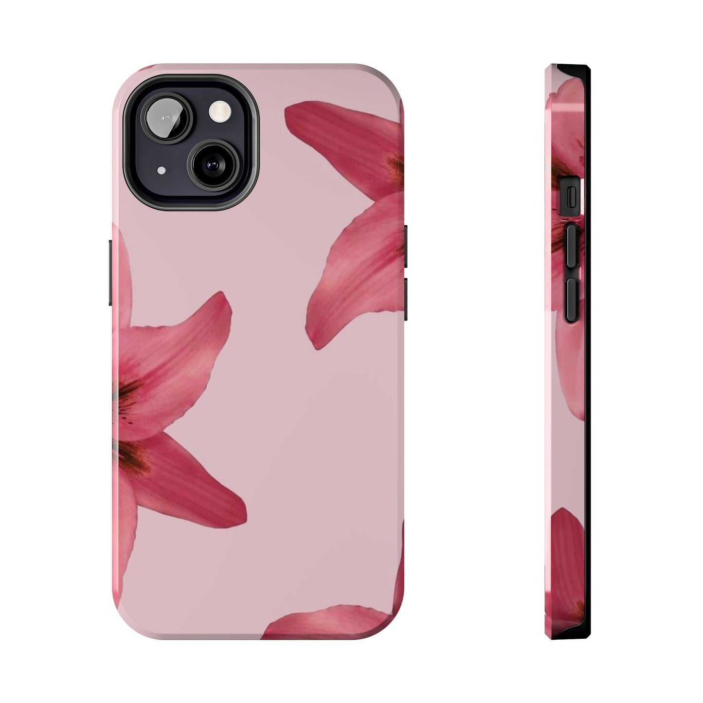 Stylish Floral Phone Case - Tough & Durable, Pink Lily Design, Perfect for Flower Lovers, Gift for Her, Seasonal Accessory, Phone Protection