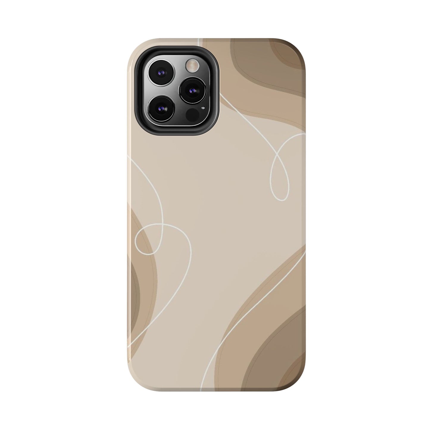 Abstract Wave Tough Phone Cases, Modern Phone Covers, Stylish Protective Cases, Gift for Her, Minimalist Design