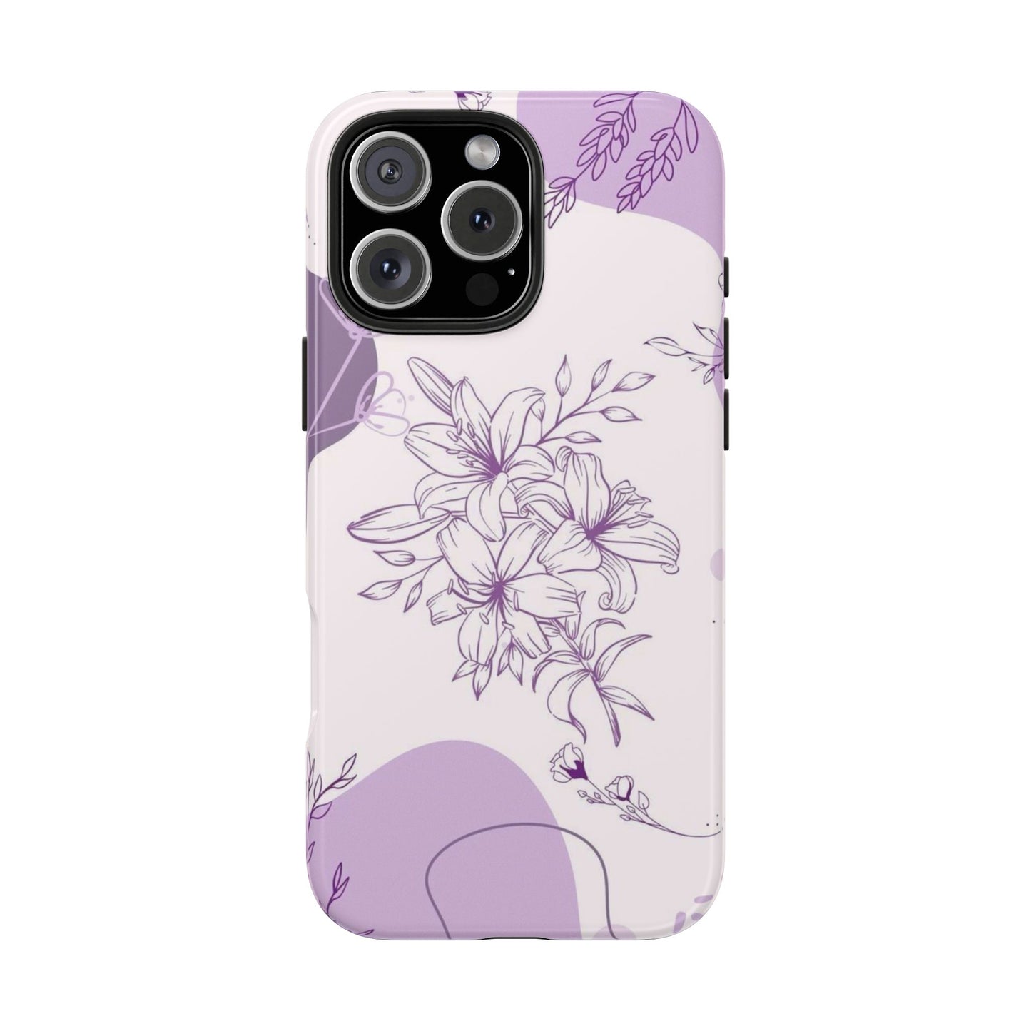 Stylish Floral Tough Phone Cases - Durable Floral Design for Women, Gift for Her, Phone Protection, Nature-Inspired Tech Accessories