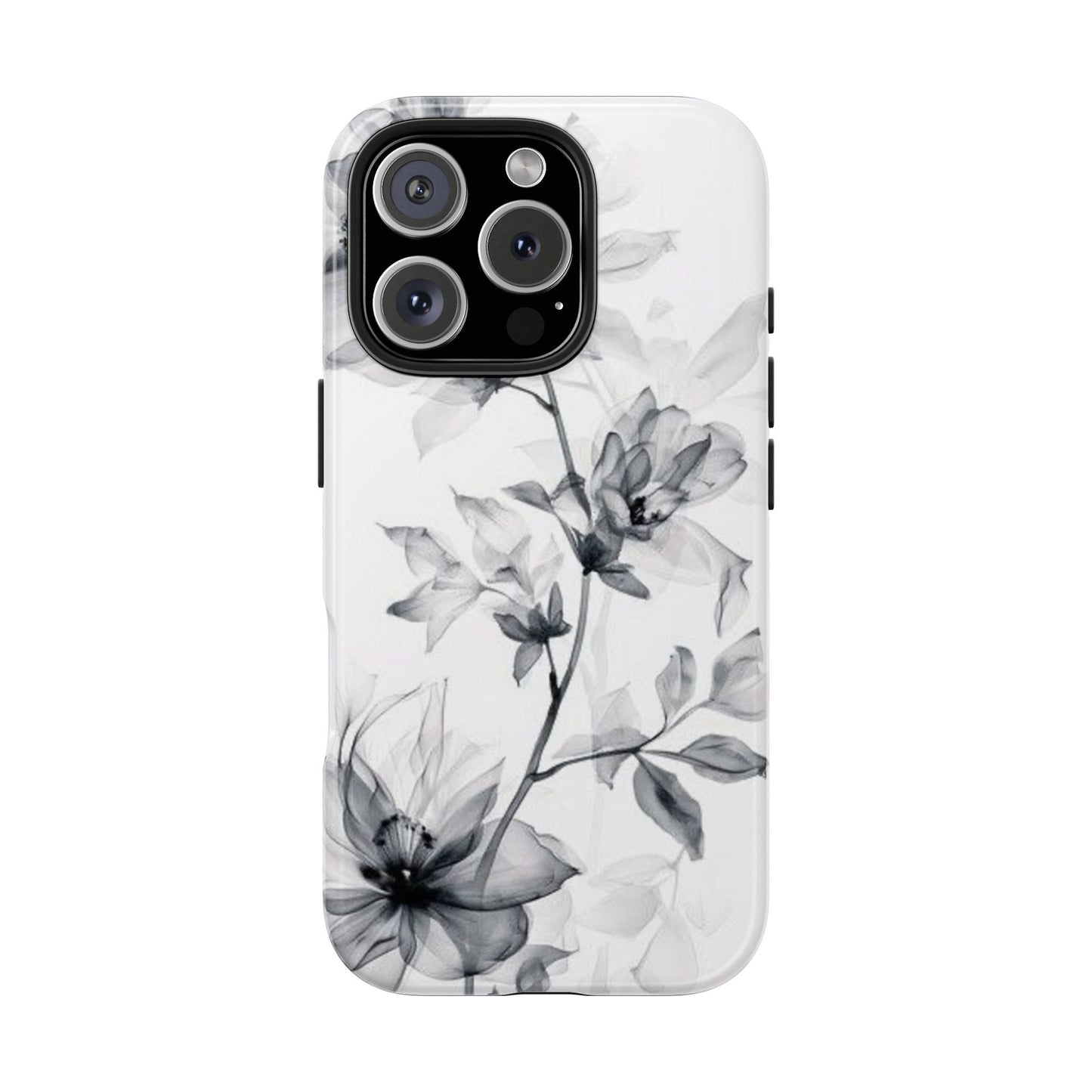 Elegant Floral Tough Phone Cases, Durable Phone Cover, Gift for Her, Protective Case, Floral Design, Stylish Accessory