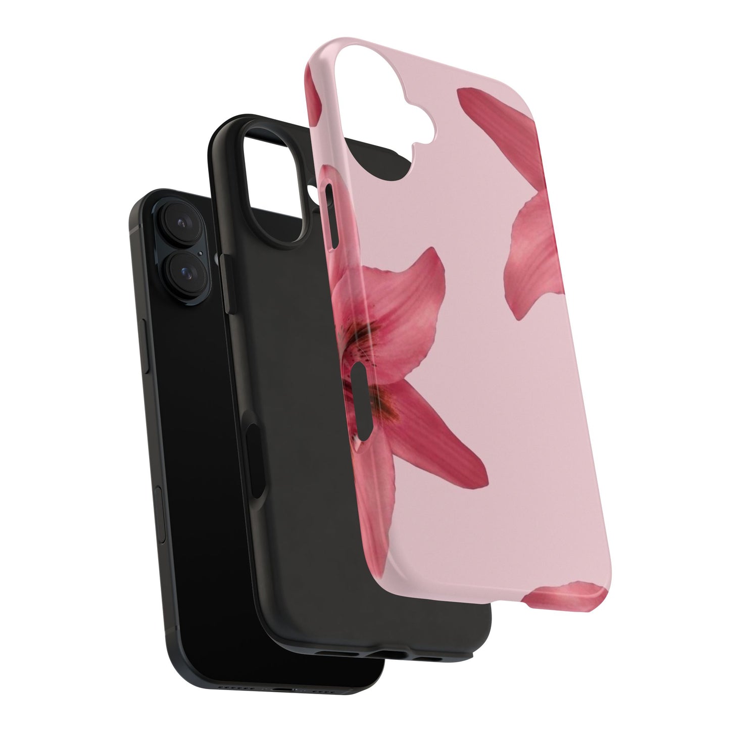 Stylish Floral Phone Case - Tough & Durable, Pink Lily Design, Perfect for Flower Lovers, Gift for Her, Seasonal Accessory, Phone Protection