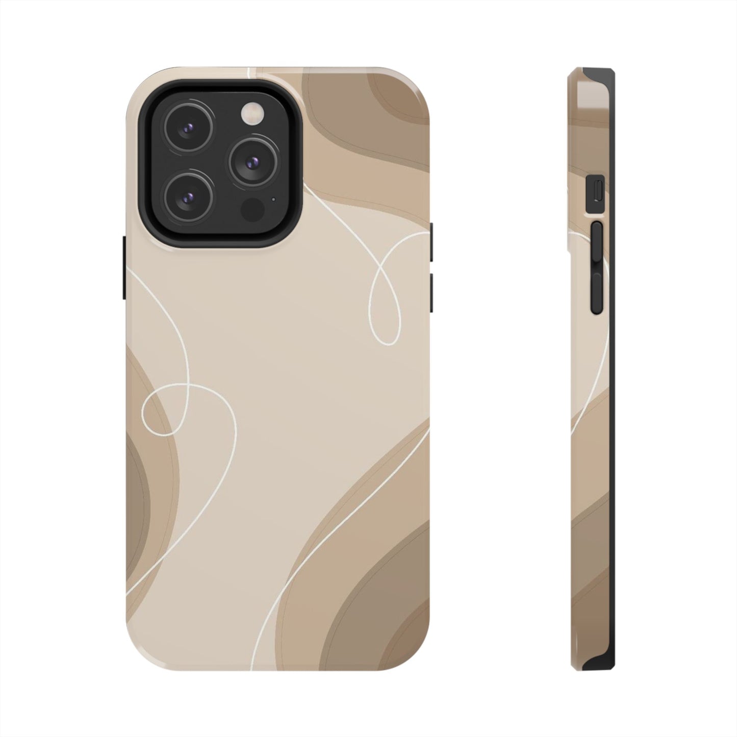 Abstract Wave Tough Phone Cases, Modern Phone Covers, Stylish Protective Cases, Gift for Her, Minimalist Design