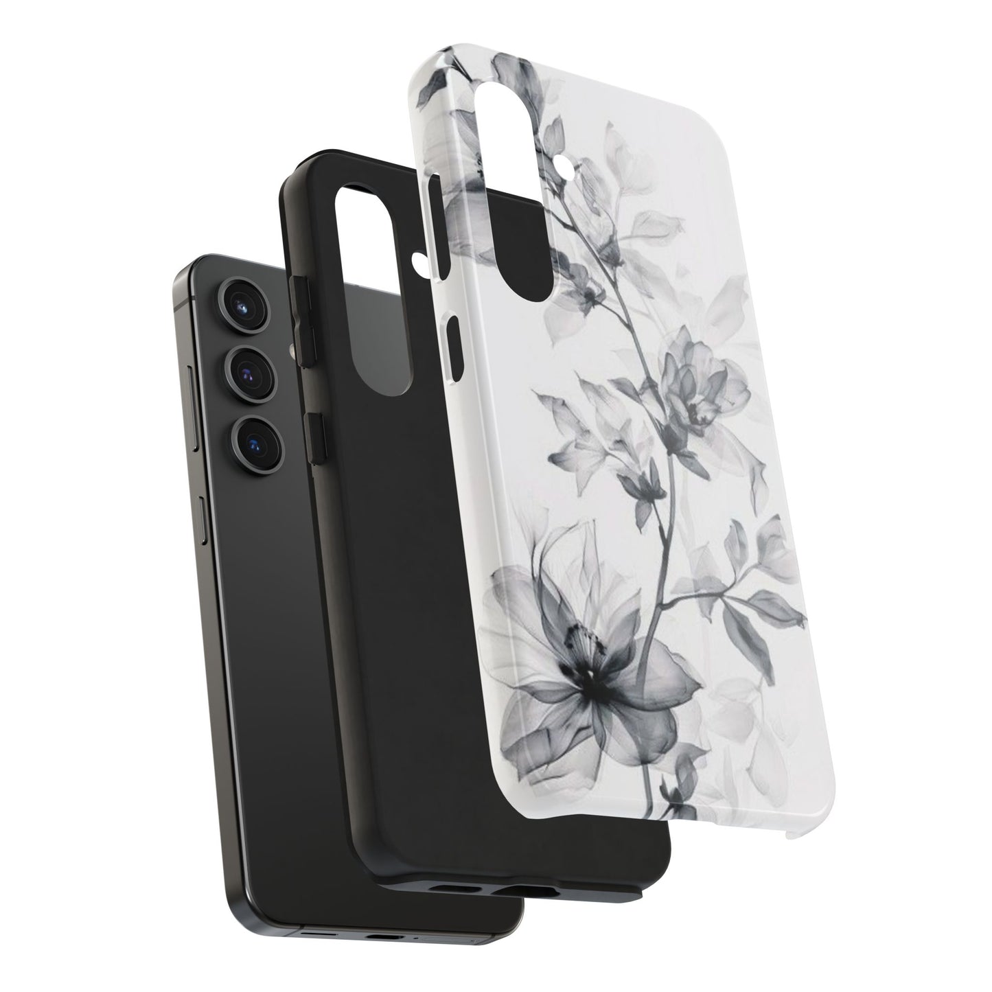 Elegant Floral Tough Phone Cases, Durable Phone Cover, Gift for Her, Protective Case, Floral Design, Stylish Accessory