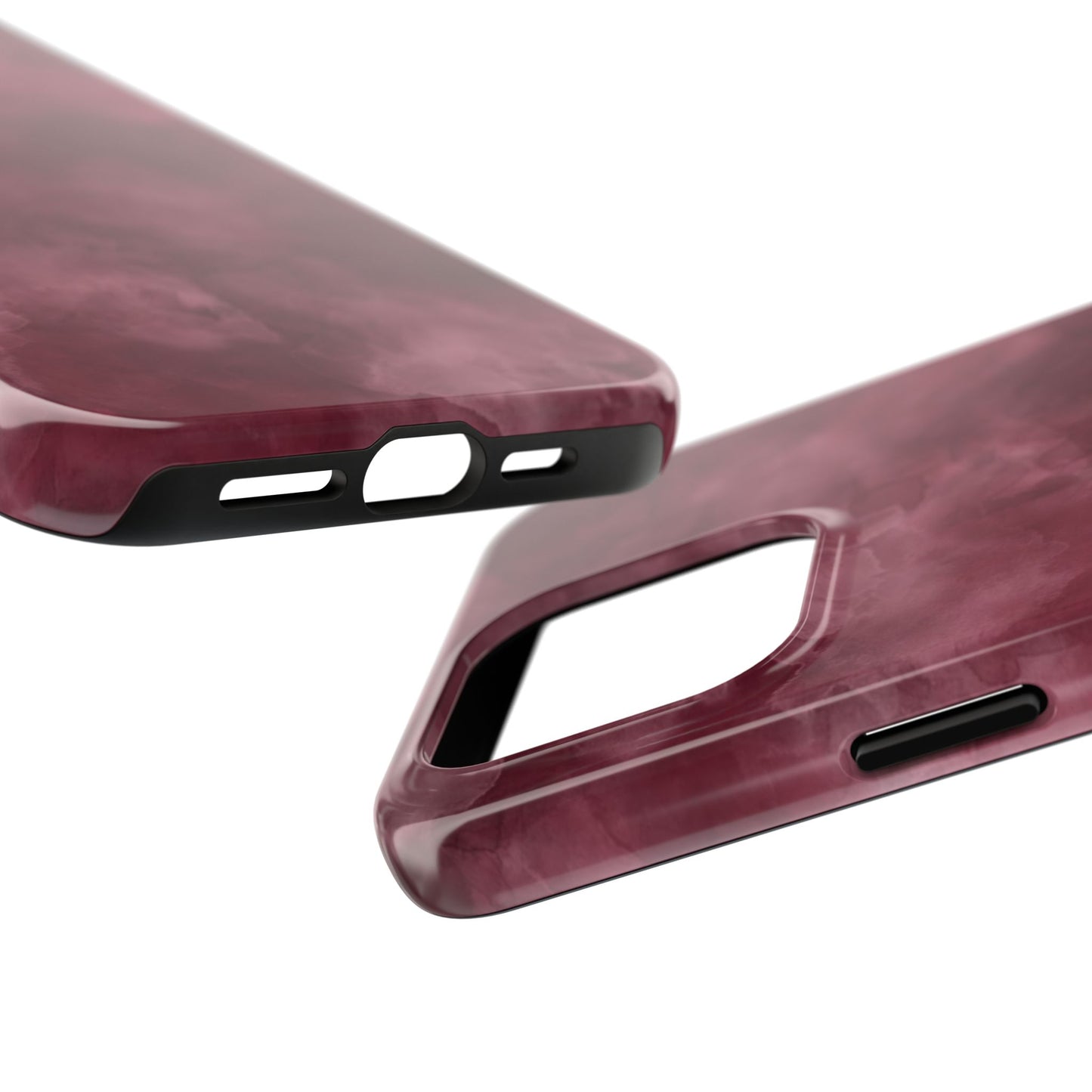 Elegant Burgundy Tough Phone Cases, Stylish Phone Cover, Durable Phone Protector, Unique Gift, Trendy Tech Accessories