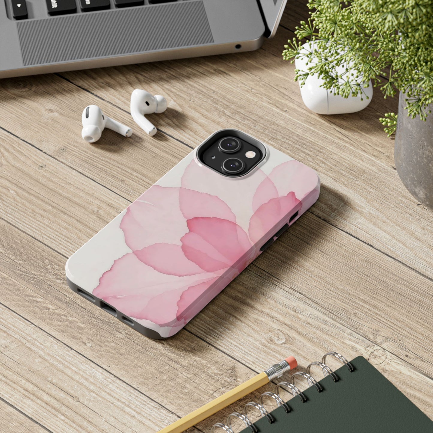 Floral Tough Phone Cases, Durable Phone Cover, Pink Flower Design, Gift for Her, Elegant Phone Accessory, Protect Your Phone