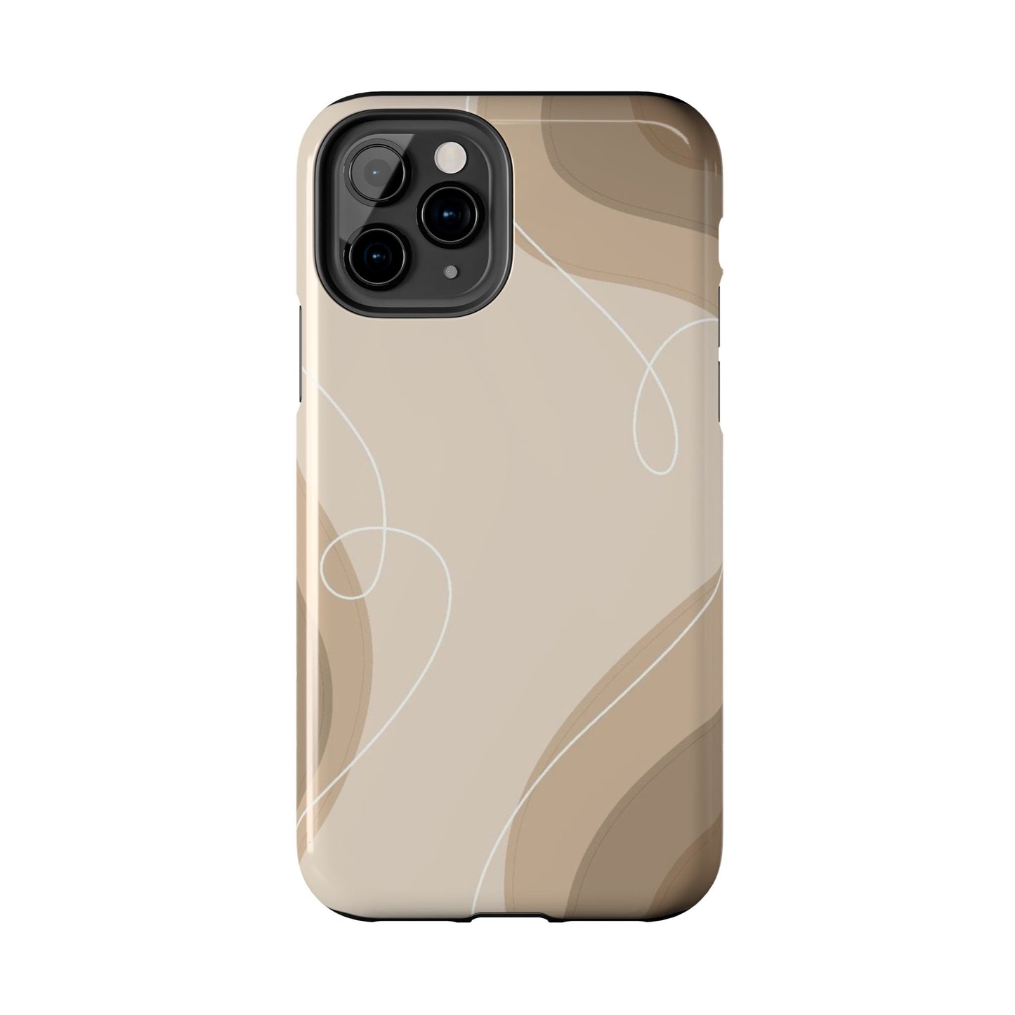 Abstract Wave Tough Phone Cases, Modern Phone Covers, Stylish Protective Cases, Gift for Her, Minimalist Design