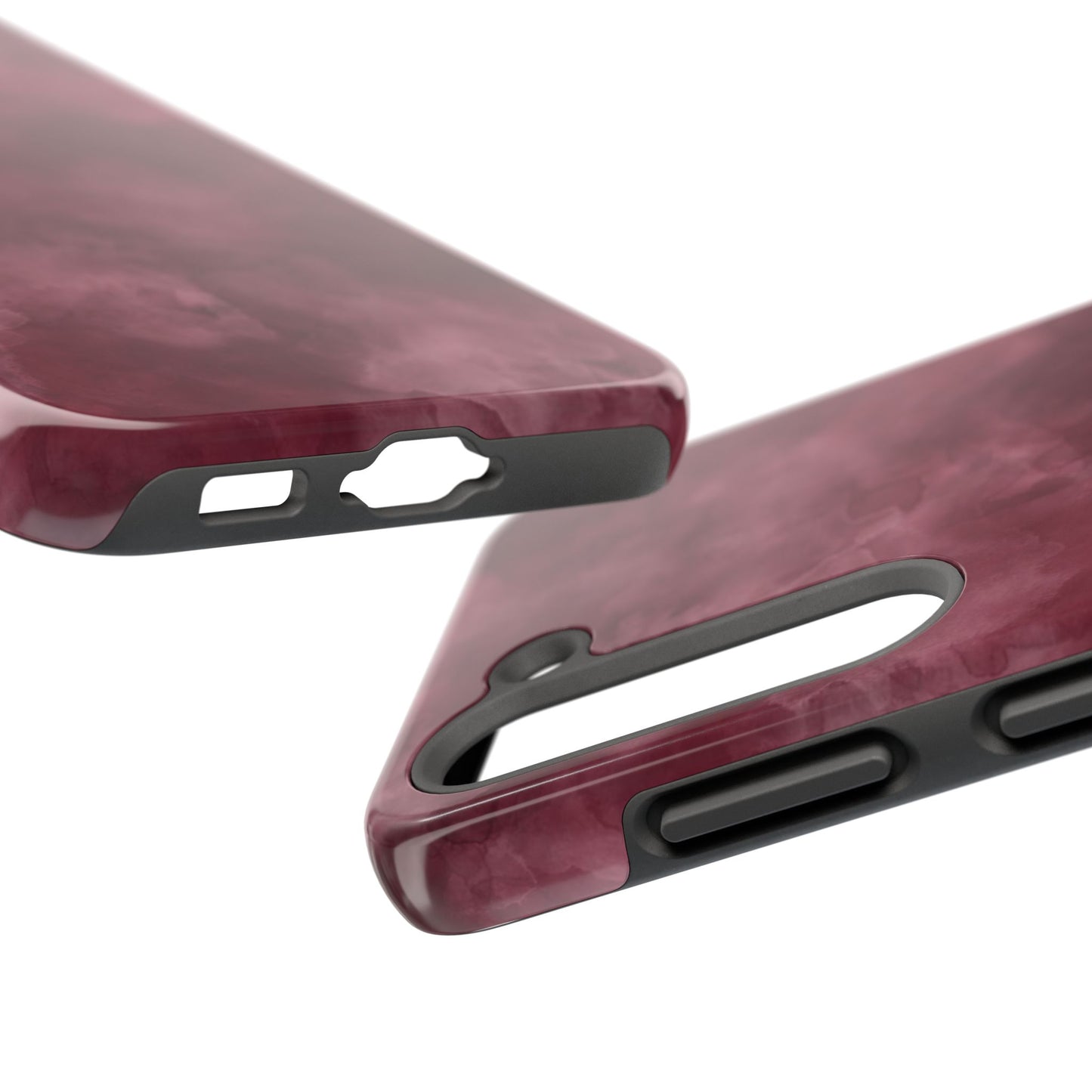 Elegant Burgundy Tough Phone Cases, Stylish Phone Cover, Durable Phone Protector, Unique Gift, Trendy Tech Accessories