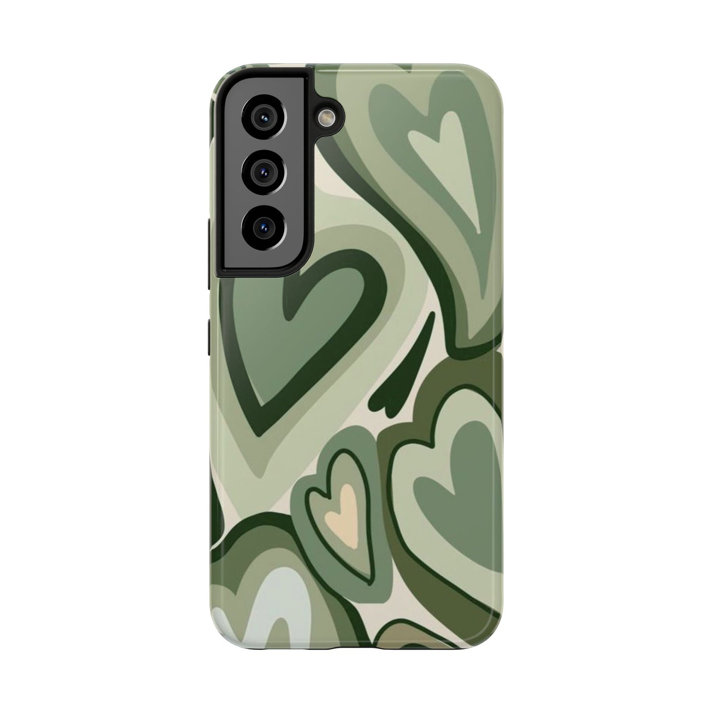 Heartfelt Patterned Tough Phone Cases, Cute Phone Cases, Gift for Her, Valentine's Day, Trendy Accessories, Nature-Inspired Design
