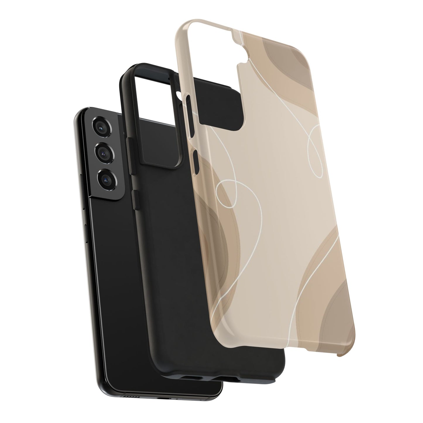 Abstract Wave Tough Phone Cases, Modern Phone Covers, Stylish Protective Cases, Gift for Her, Minimalist Design