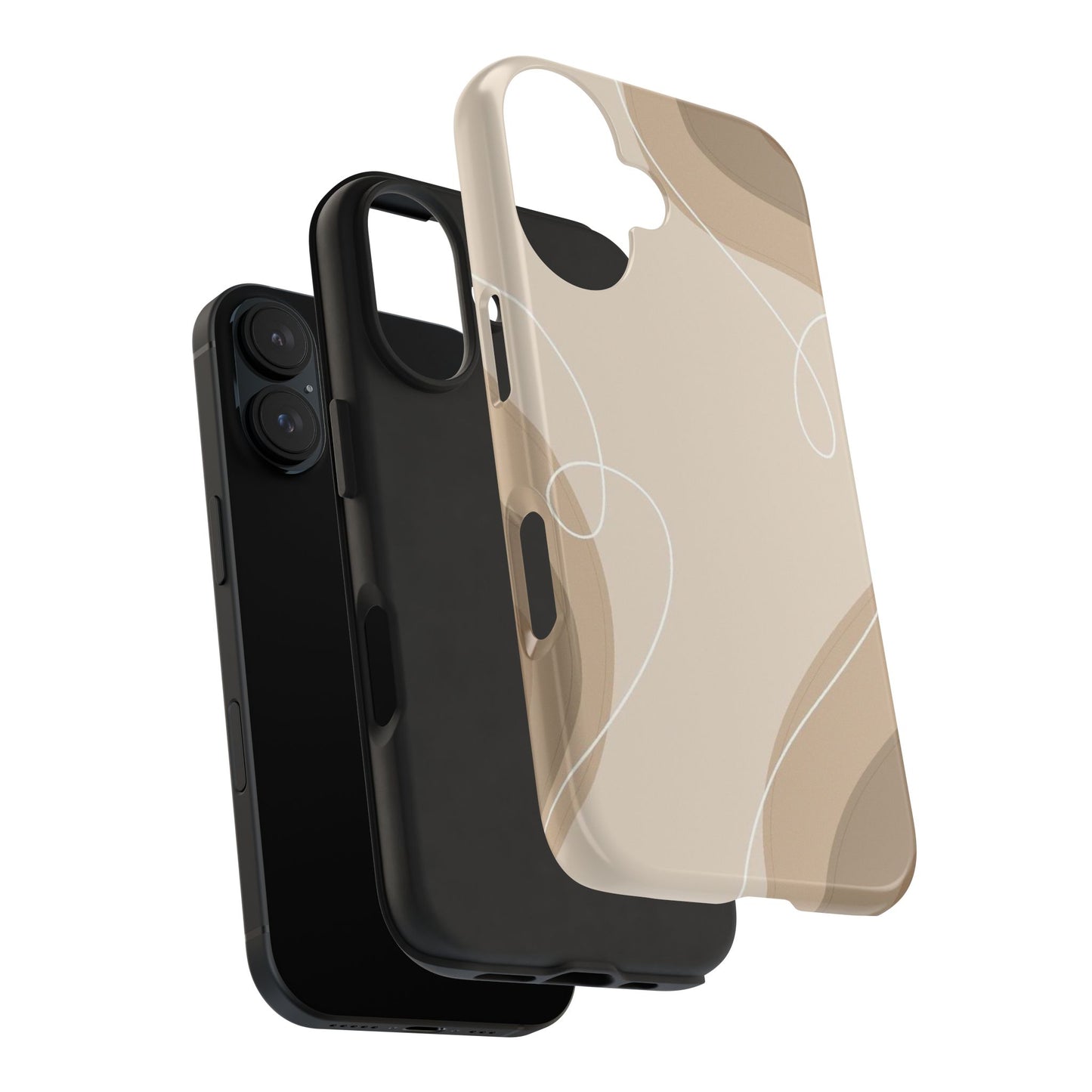 Abstract Wave Tough Phone Cases, Modern Phone Covers, Stylish Protective Cases, Gift for Her, Minimalist Design