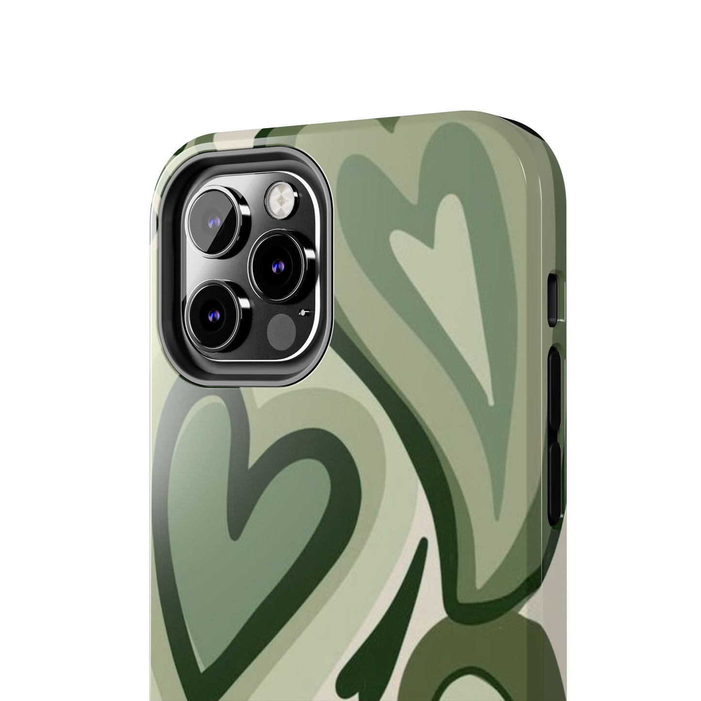 Heartfelt Patterned Tough Phone Cases, Cute Phone Cases, Gift for Her, Valentine's Day, Trendy Accessories, Nature-Inspired Design