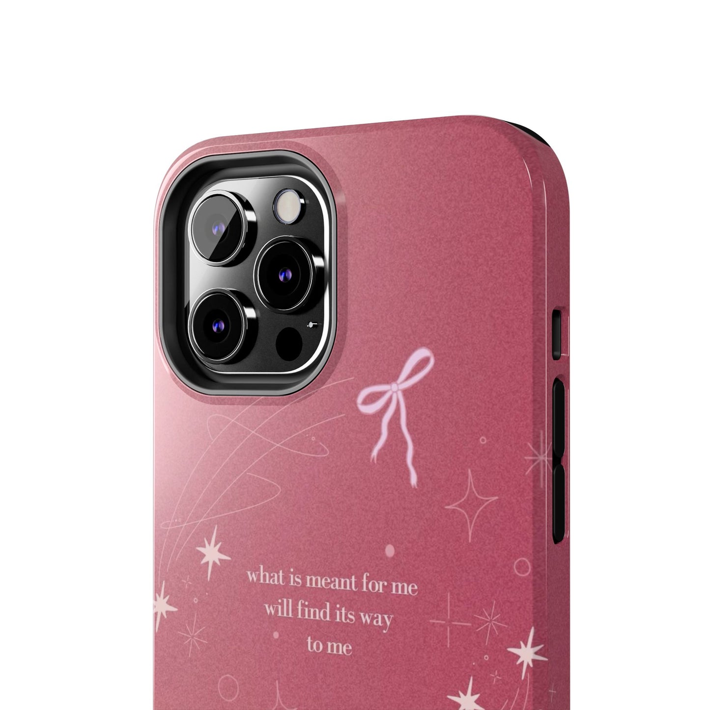 Inspirational Tough Phone Cases - Pink with Stars, Sturdy Protection, Gifts for Her, Motivational Quotes, Everyday Use