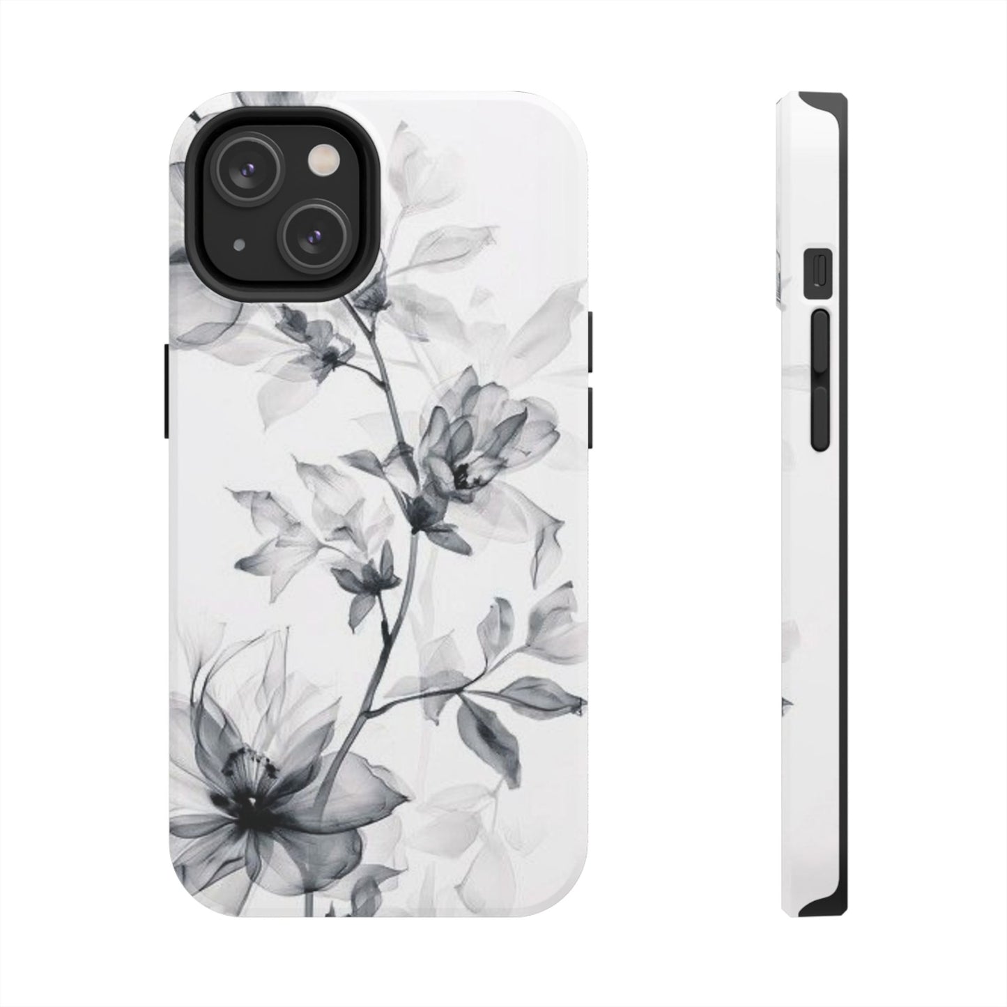 Elegant Floral Tough Phone Cases, Durable Phone Cover, Gift for Her, Protective Case, Floral Design, Stylish Accessory