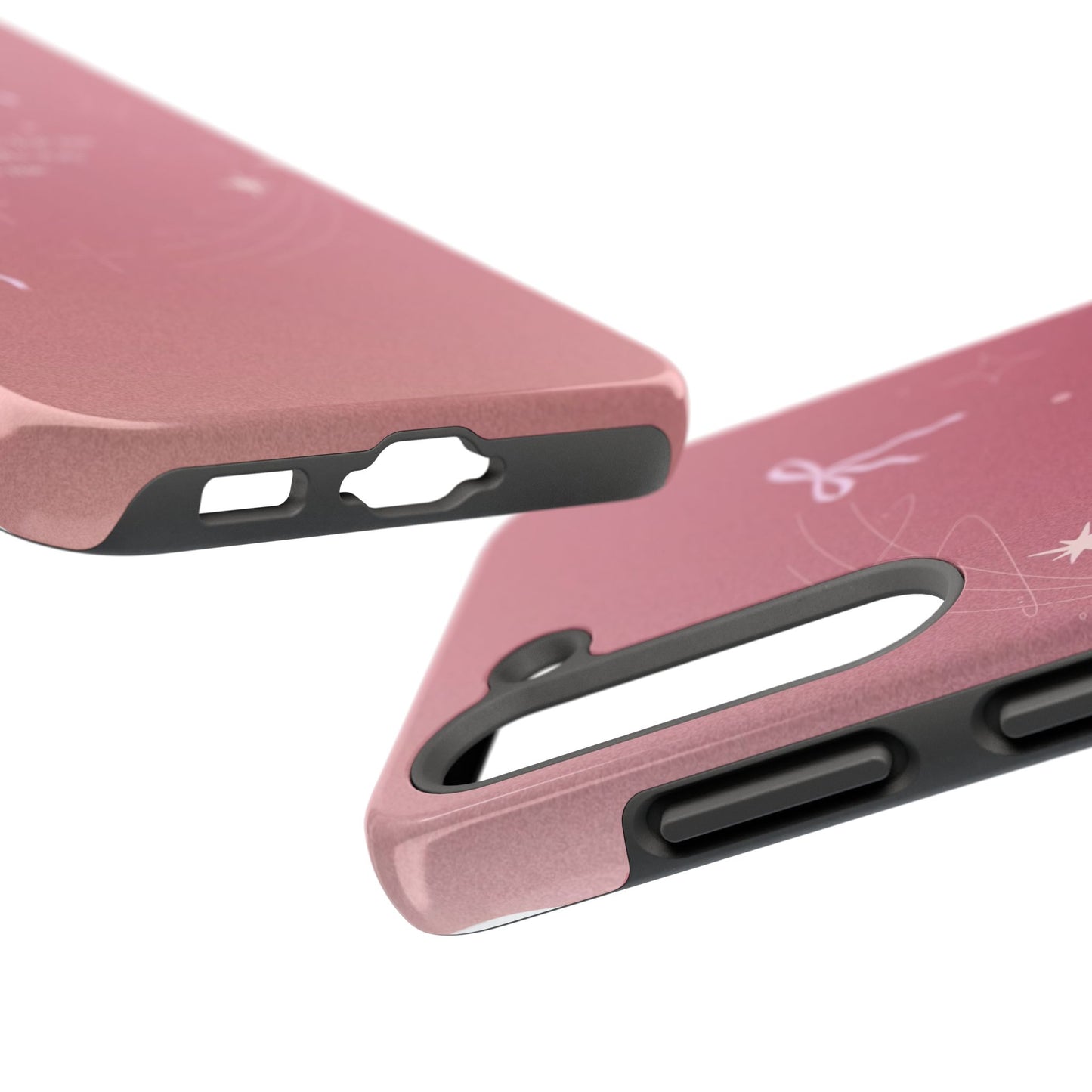 Inspirational Tough Phone Cases - Pink with Stars, Sturdy Protection, Gifts for Her, Motivational Quotes, Everyday Use