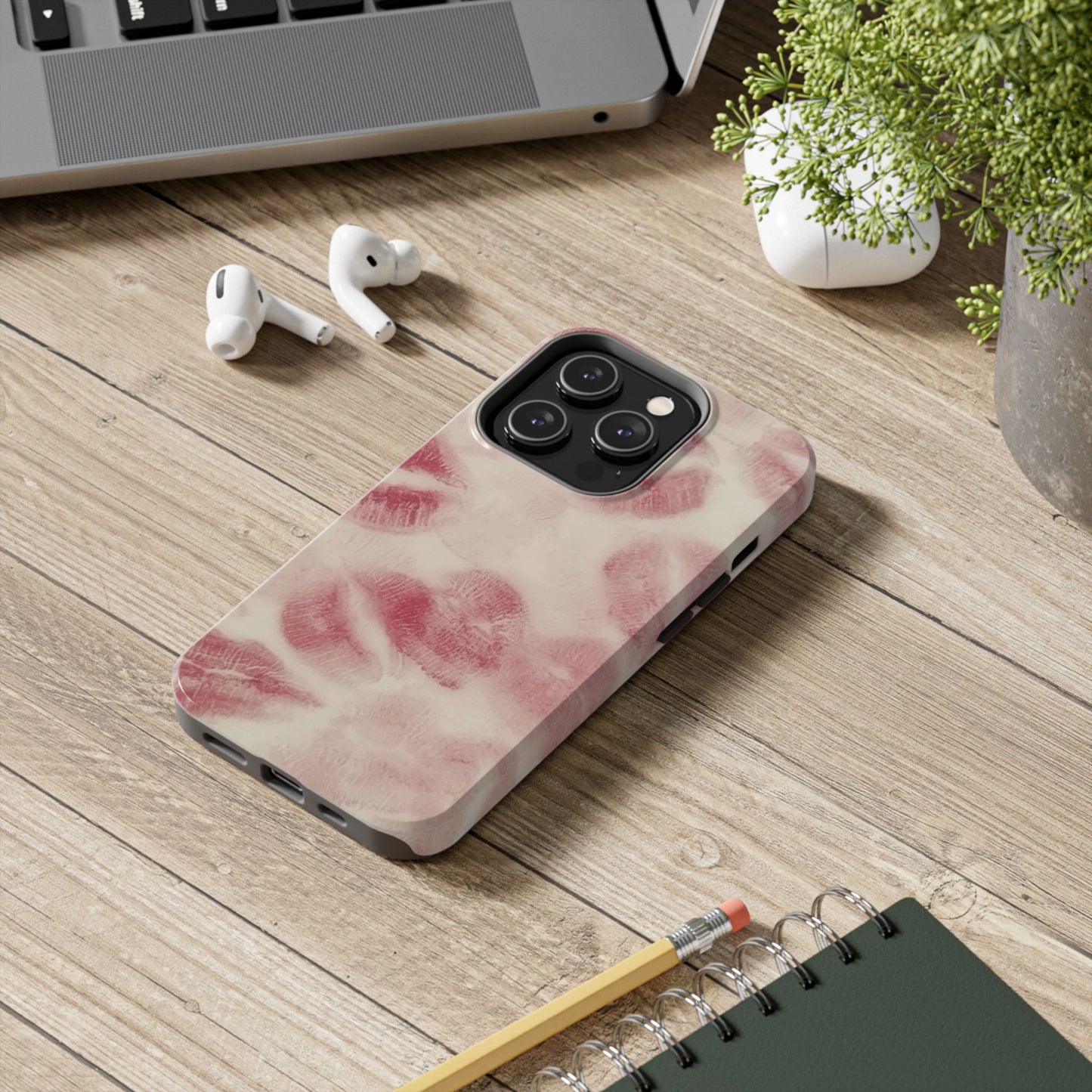 Stylish Kiss Print Phone Cases | Chic Mobile Covers for Trendy Users, Gift for Her, Protective Case, Birthday Present, Valentine's Day