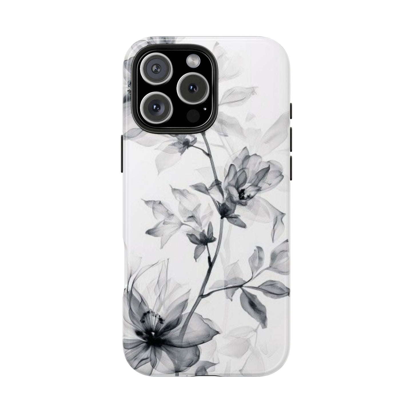 Elegant Floral Tough Phone Cases, Durable Phone Cover, Gift for Her, Protective Case, Floral Design, Stylish Accessory