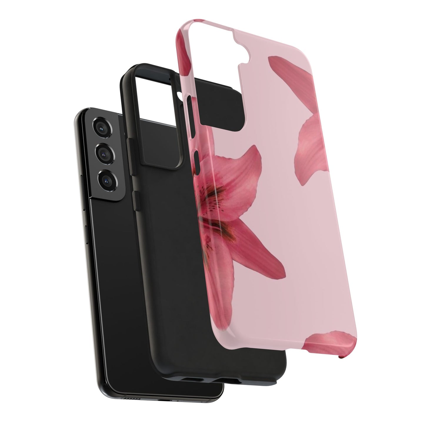 Stylish Floral Phone Case - Tough & Durable, Pink Lily Design, Perfect for Flower Lovers, Gift for Her, Seasonal Accessory, Phone Protection