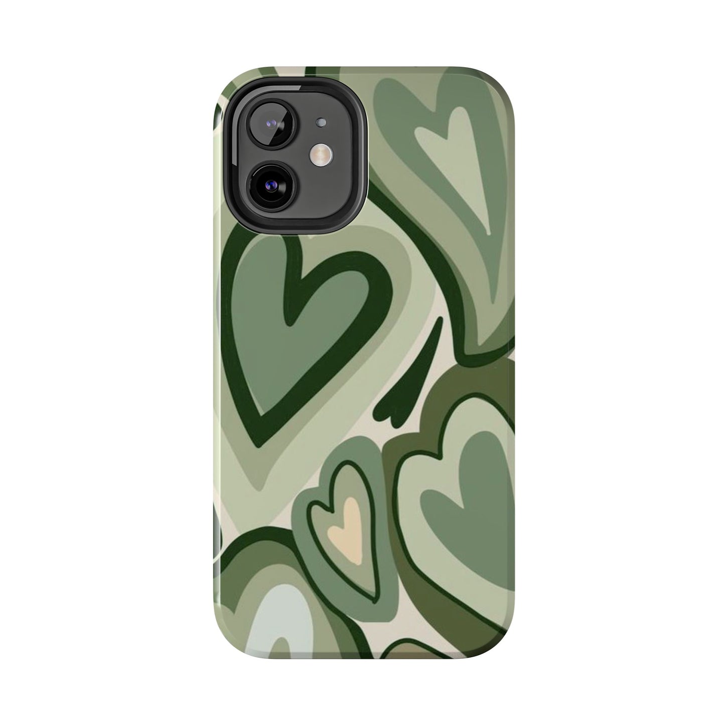 Heartfelt Patterned Tough Phone Cases, Cute Phone Cases, Gift for Her, Valentine's Day, Trendy Accessories, Nature-Inspired Design