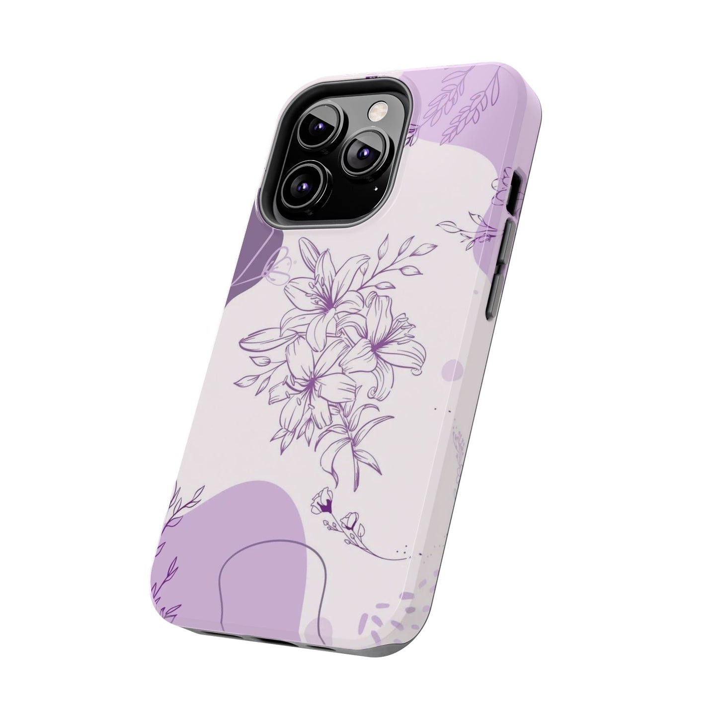 Stylish Floral Tough Phone Cases - Durable Floral Design for Women, Gift for Her, Phone Protection, Nature-Inspired Tech Accessories
