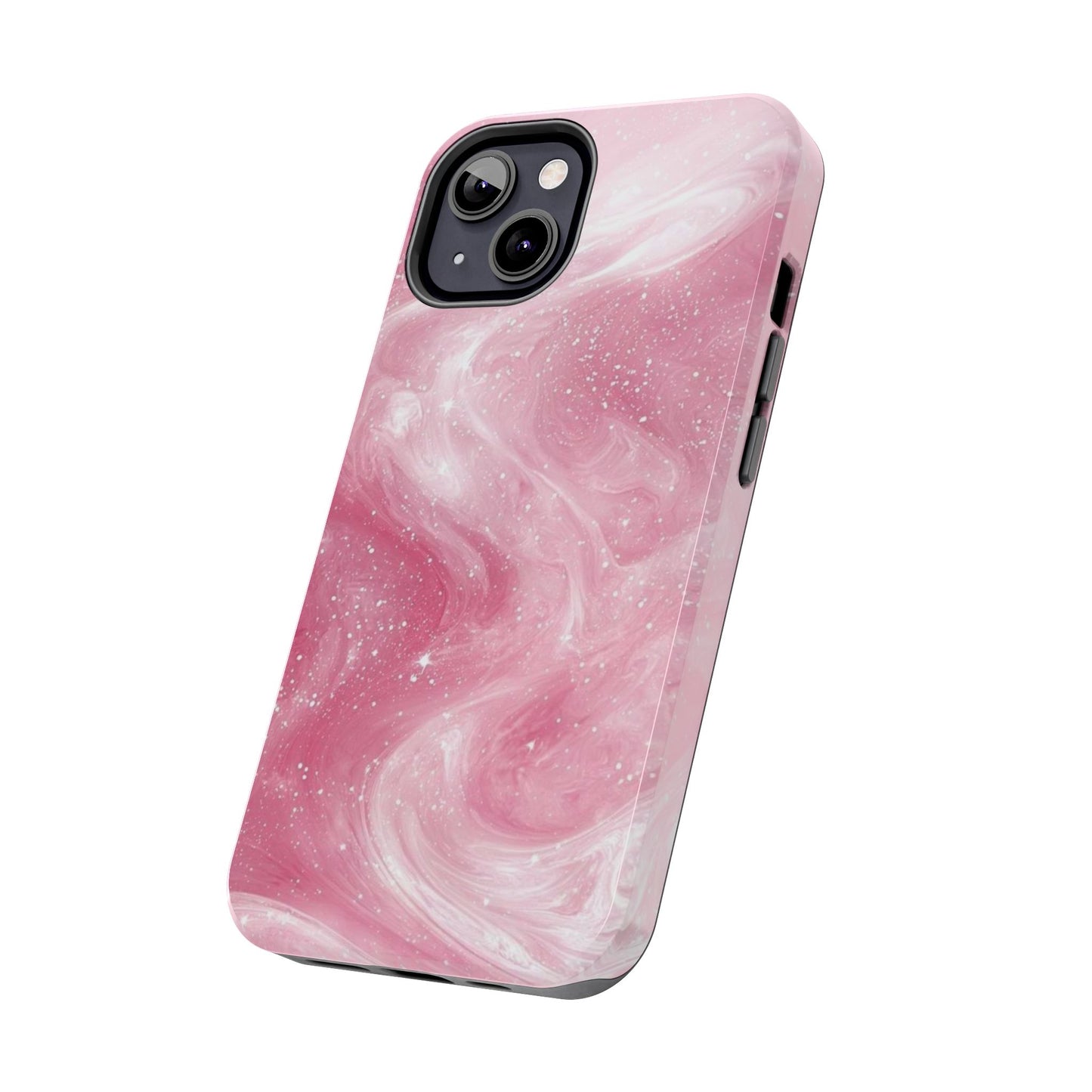 Stylish Tough Phone Cases - Pink Marble Design, Phone Cover for Women, Durable Protection, Trendy Gift, Birthday Present, Everyday Use