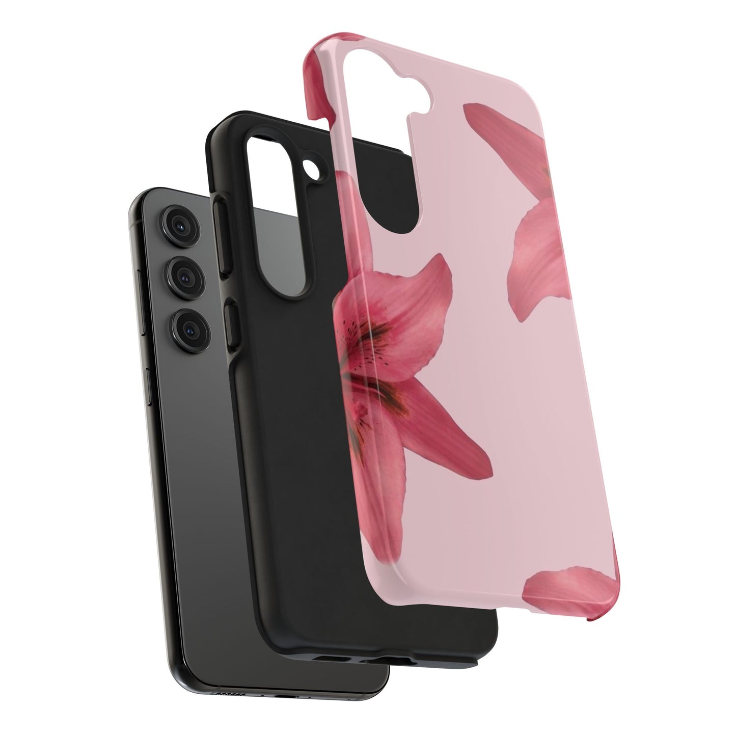 Stylish Floral Phone Case - Tough & Durable, Pink Lily Design, Perfect for Flower Lovers, Gift for Her, Seasonal Accessory, Phone Protection