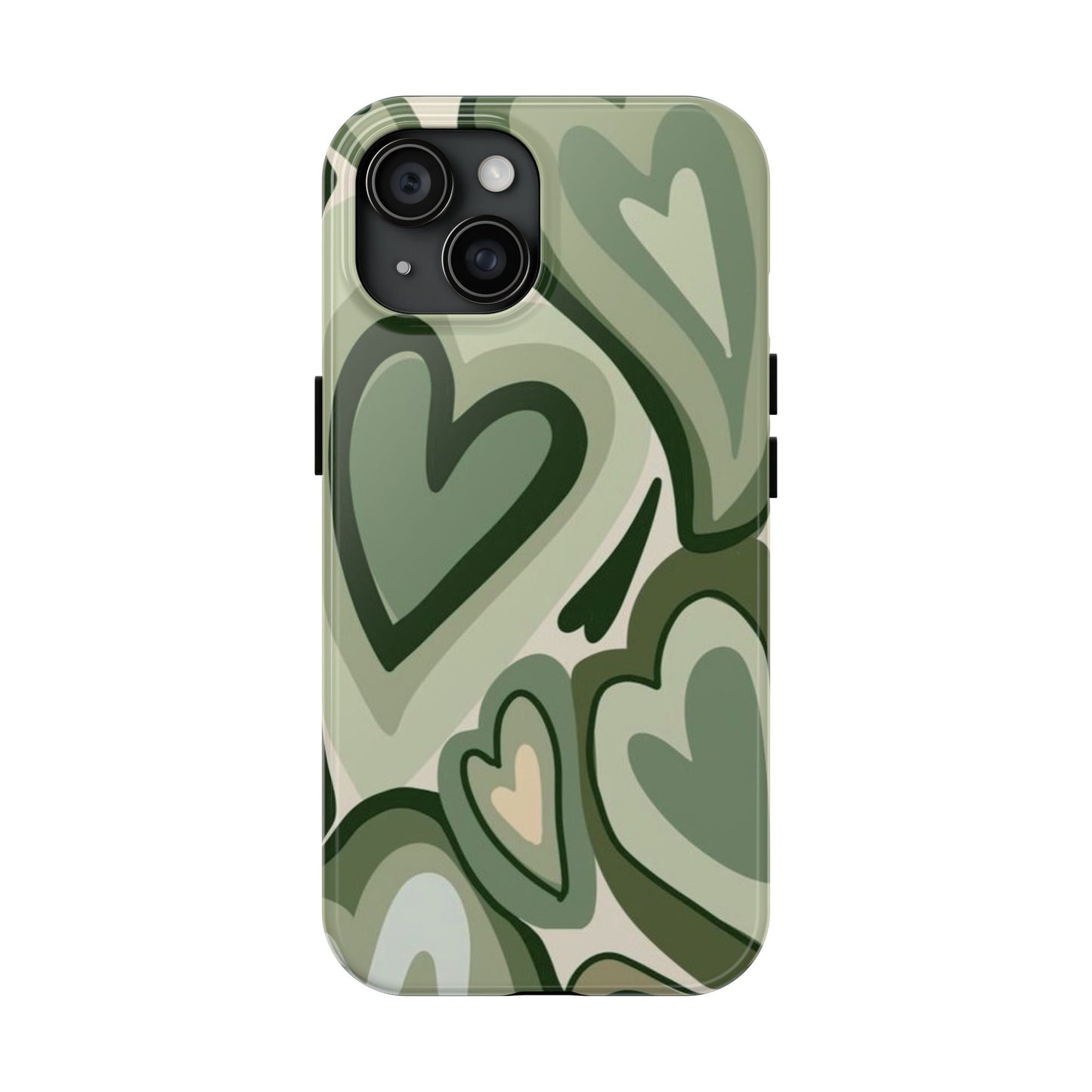 Heartfelt Patterned Tough Phone Cases, Cute Phone Cases, Gift for Her, Valentine's Day, Trendy Accessories, Nature-Inspired Design