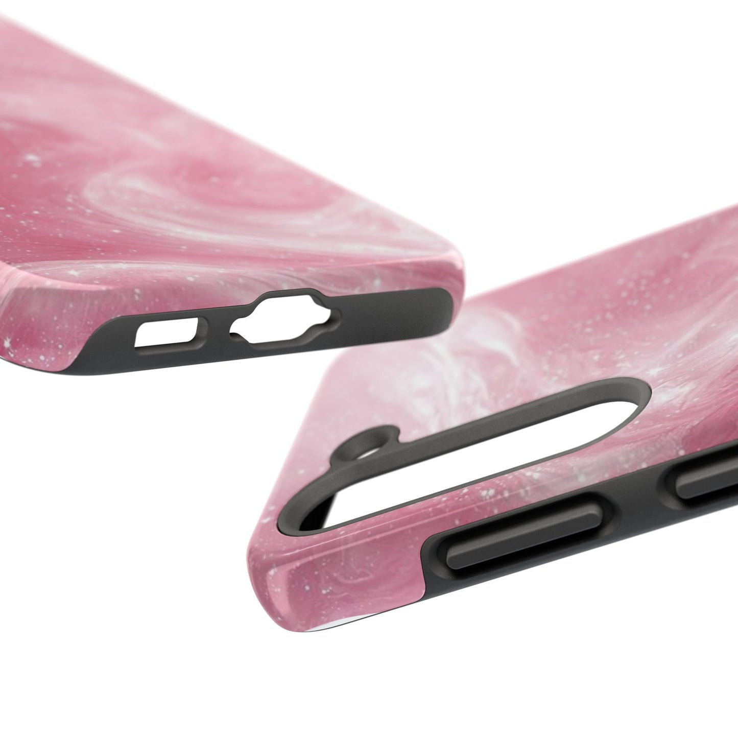 Stylish Tough Phone Cases - Pink Marble Design, Phone Cover for Women, Durable Protection, Trendy Gift, Birthday Present, Everyday Use